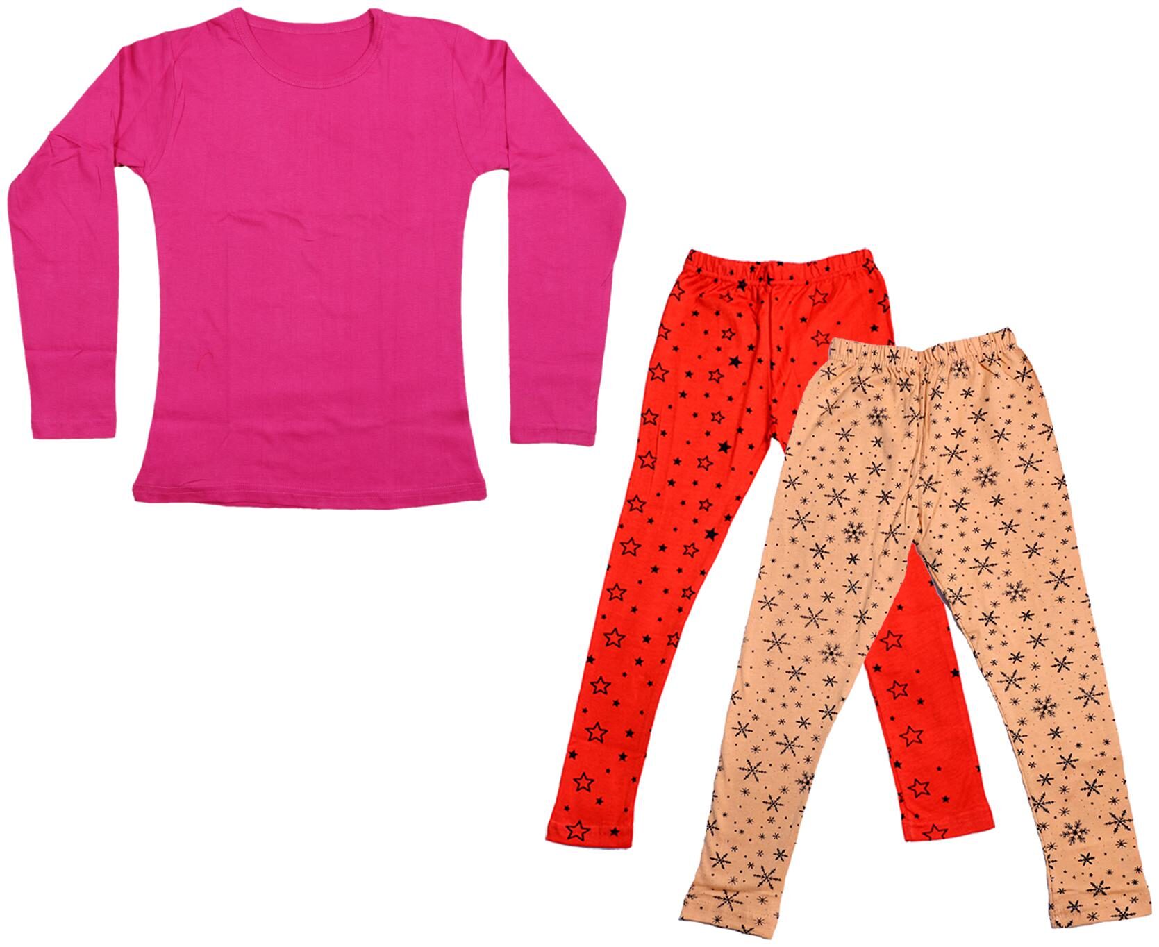 

Indiweaves Girl Cotton Solid T shirt - Multi