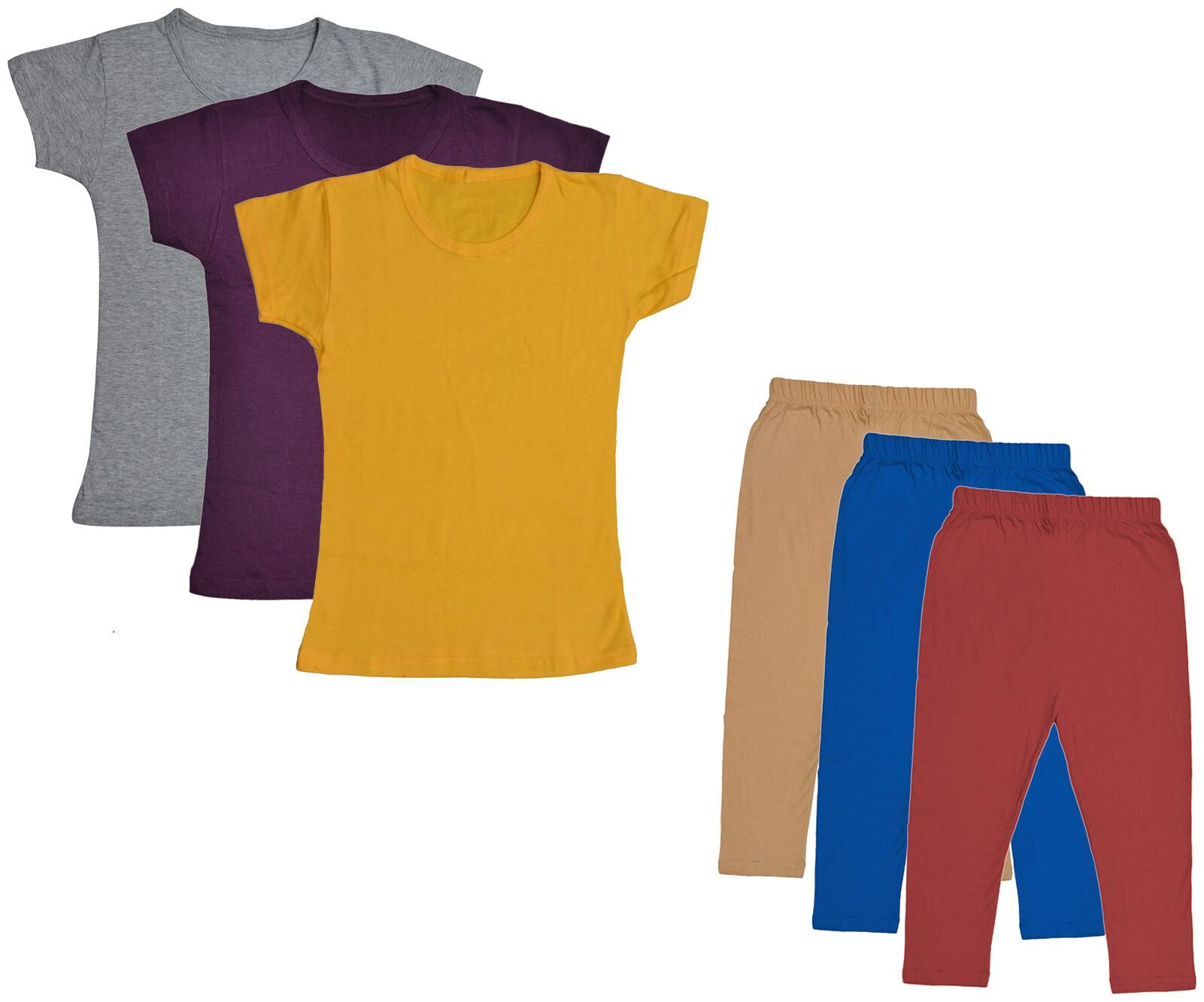 

Indiweaves Girl Cotton Top Bottom Set - Multi