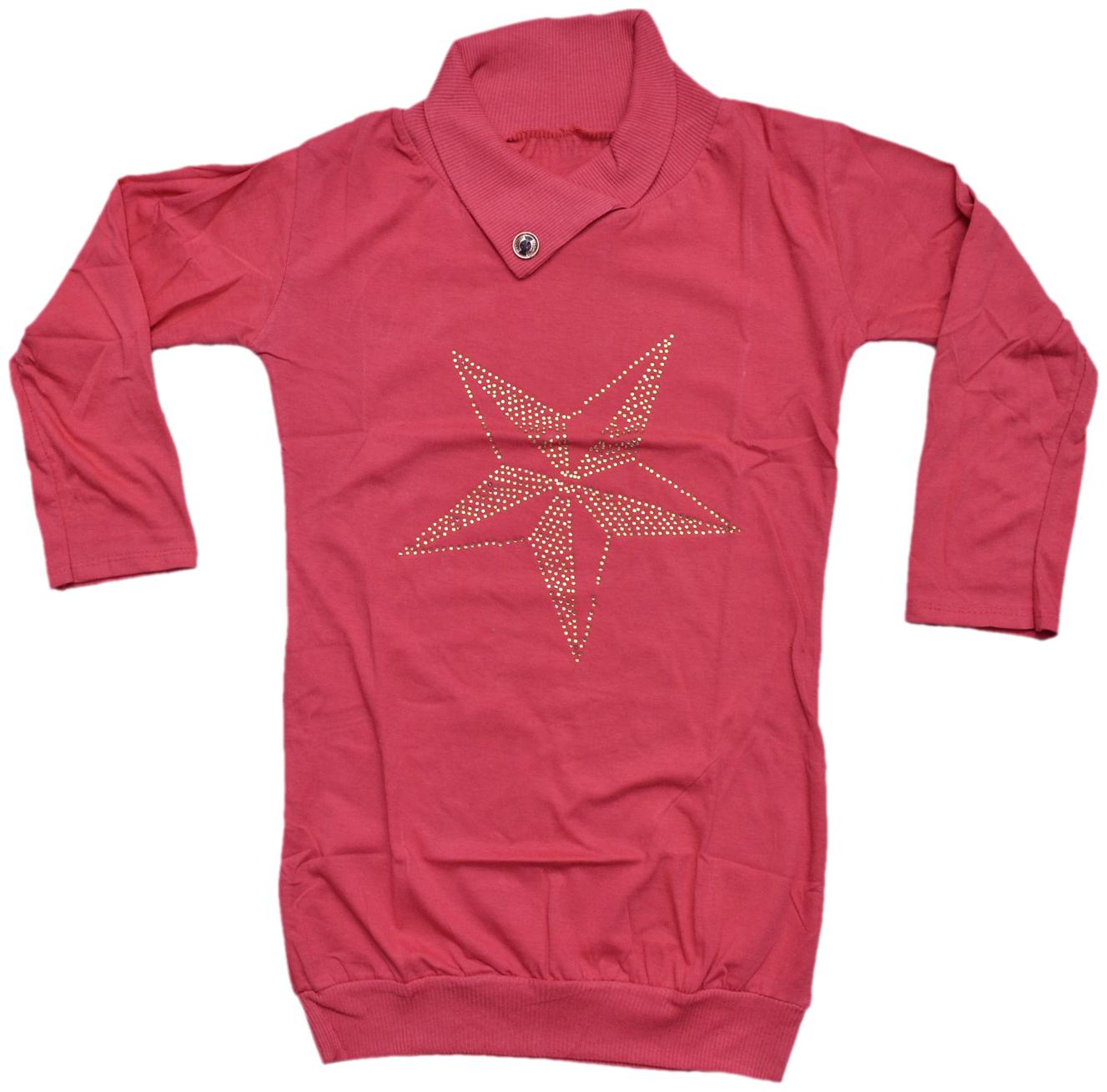

Indiweaves Girl Cotton Printed Top - Red