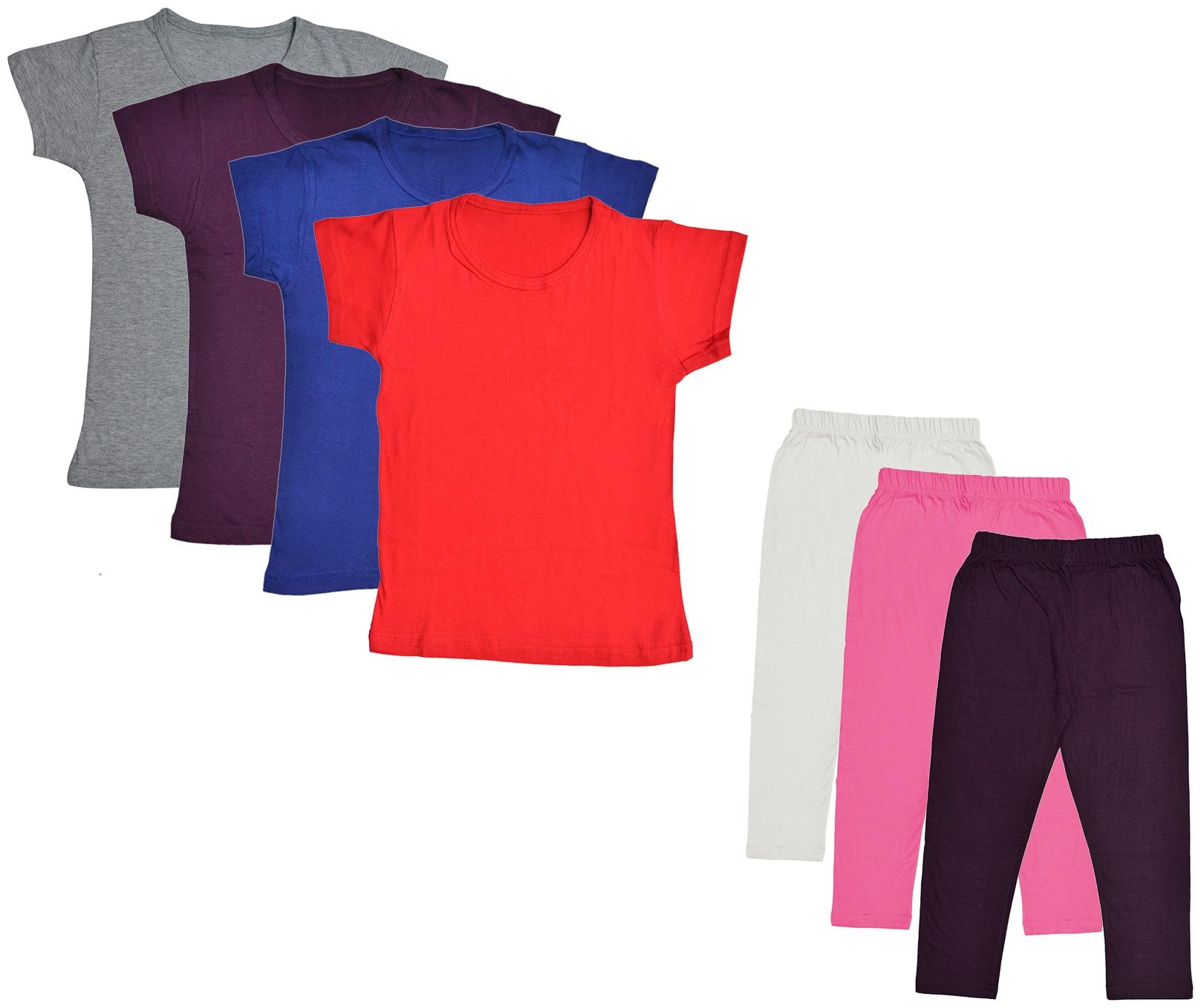 

Indiweaves Girl Cotton Top Bottom Set - Multi