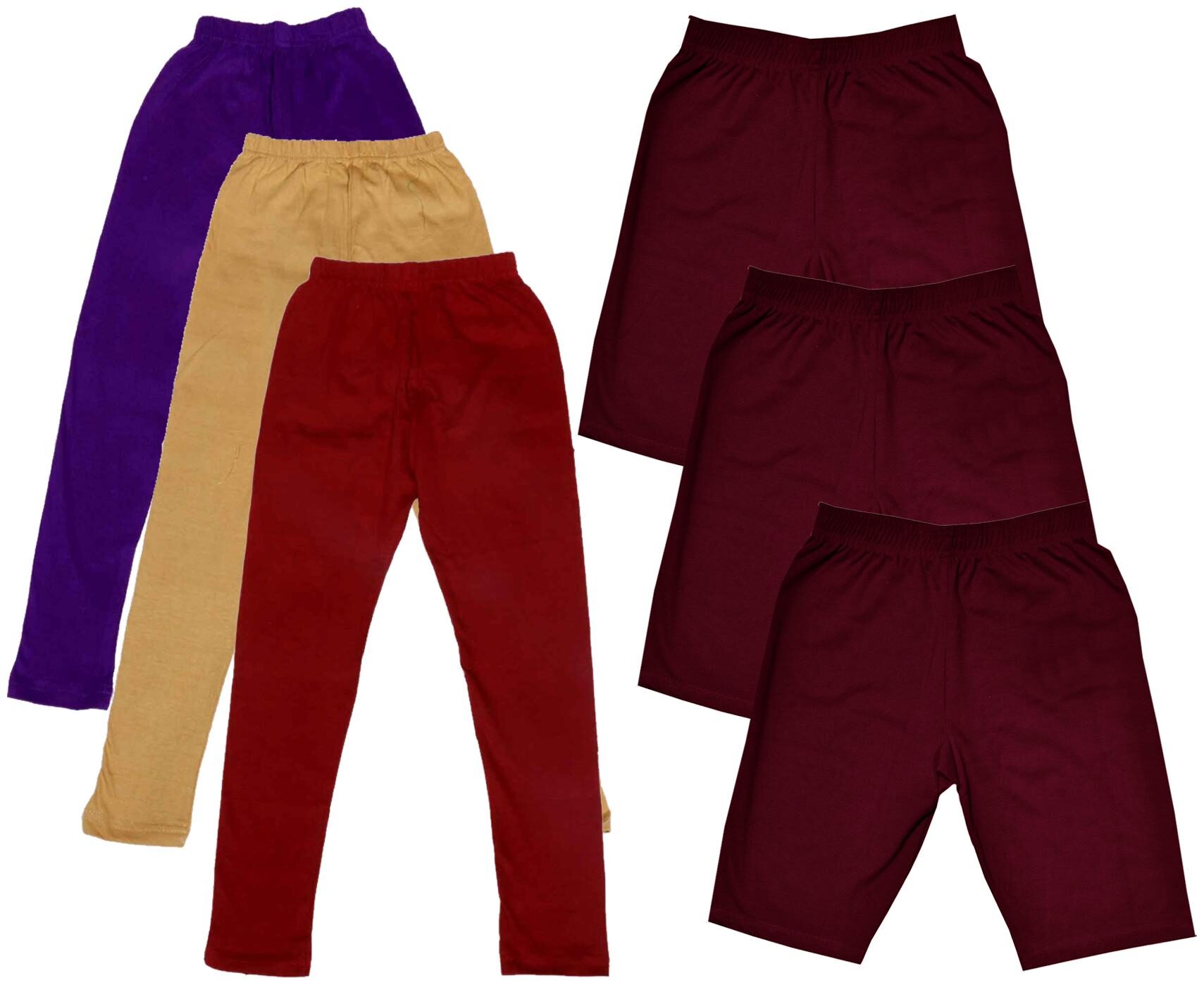 

Indiweaves Girl Cotton Solid Regular shorts - Multi