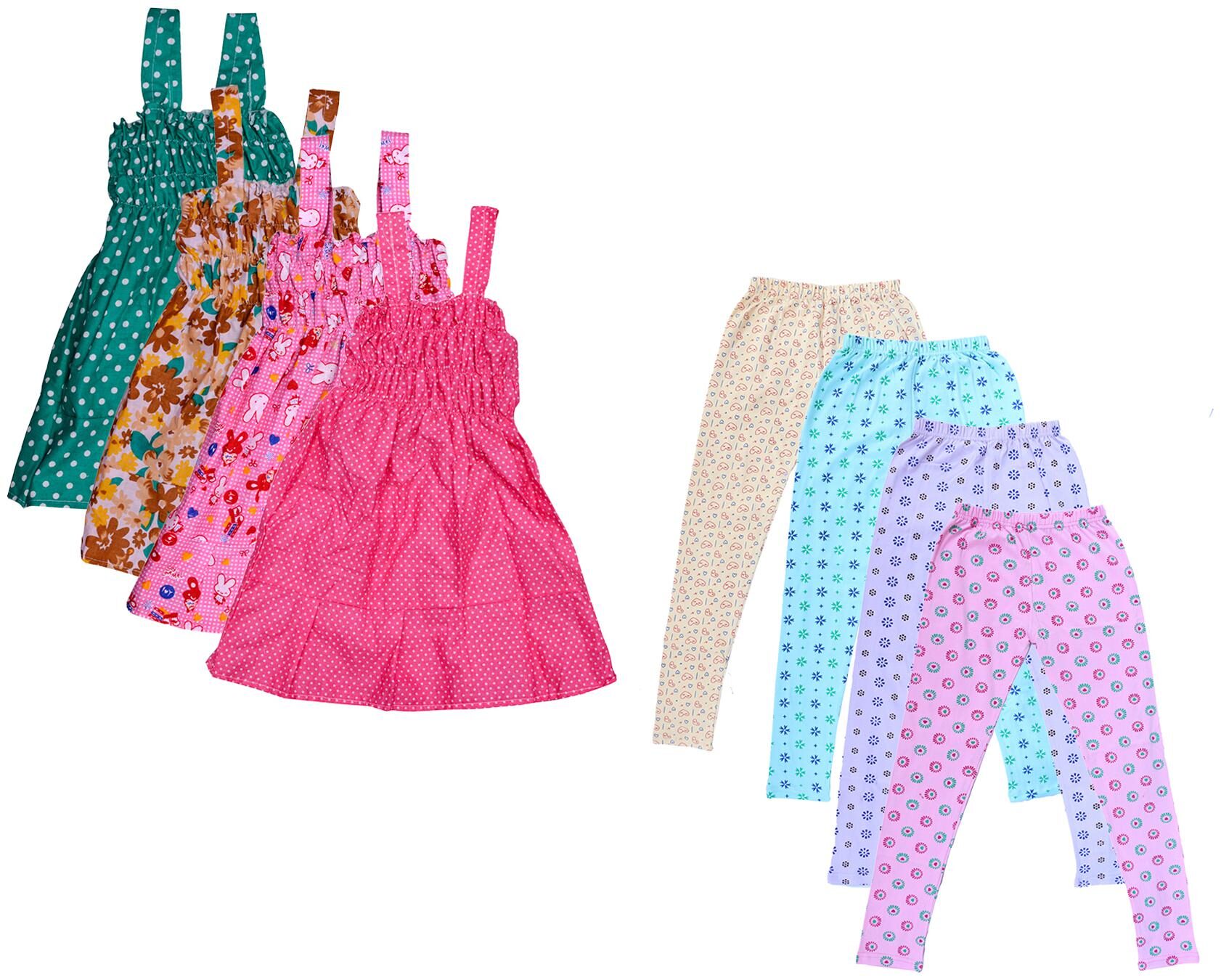 

Indiweaves Girl Cotton Top Bottom Set - Multi
