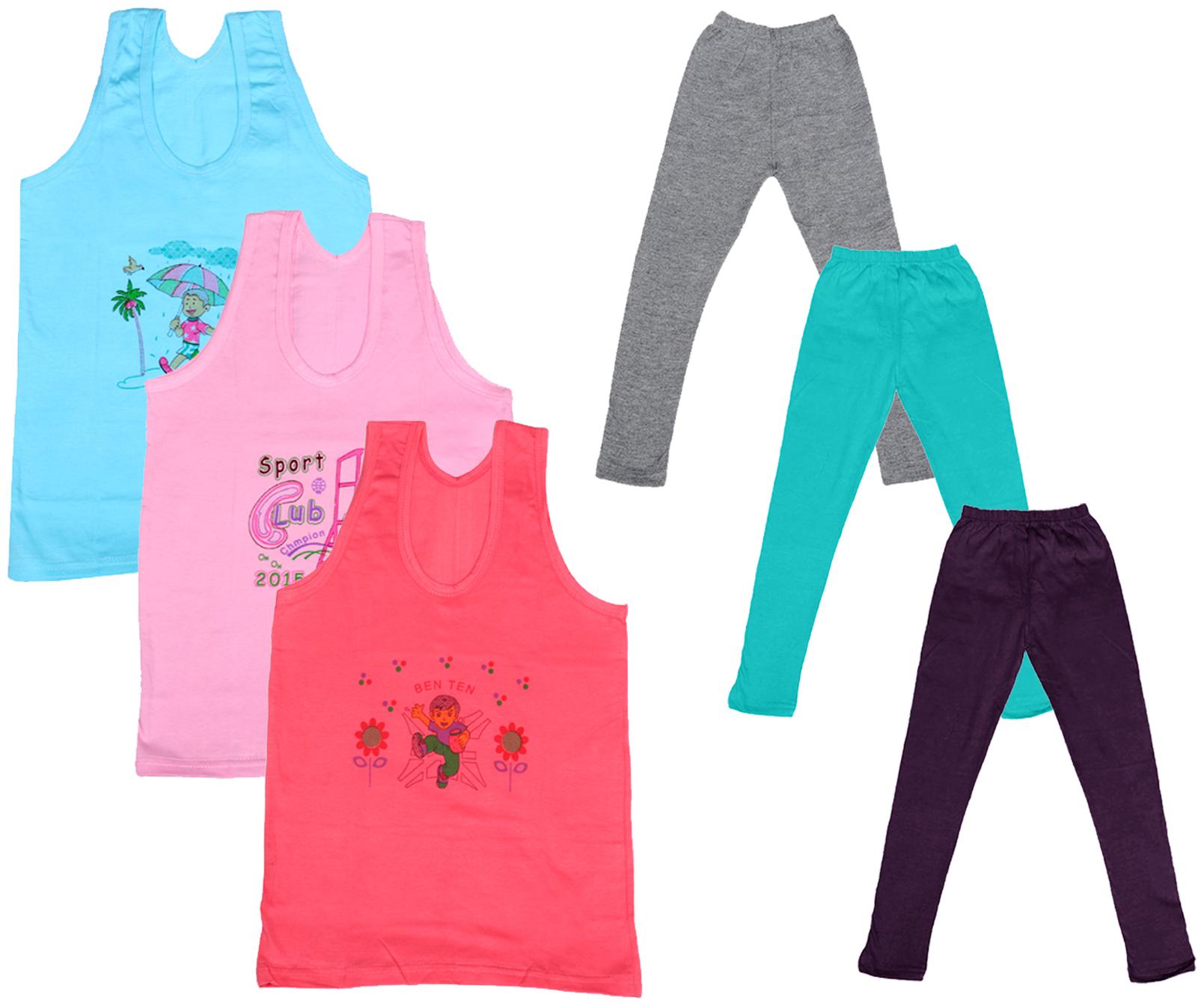 

Indiweaves Girl Cotton Top Bottom Set - Multi