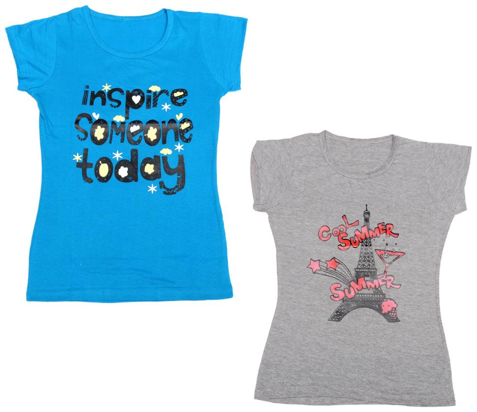 

Indiweaves Girl Cotton Printed T shirt - Multi