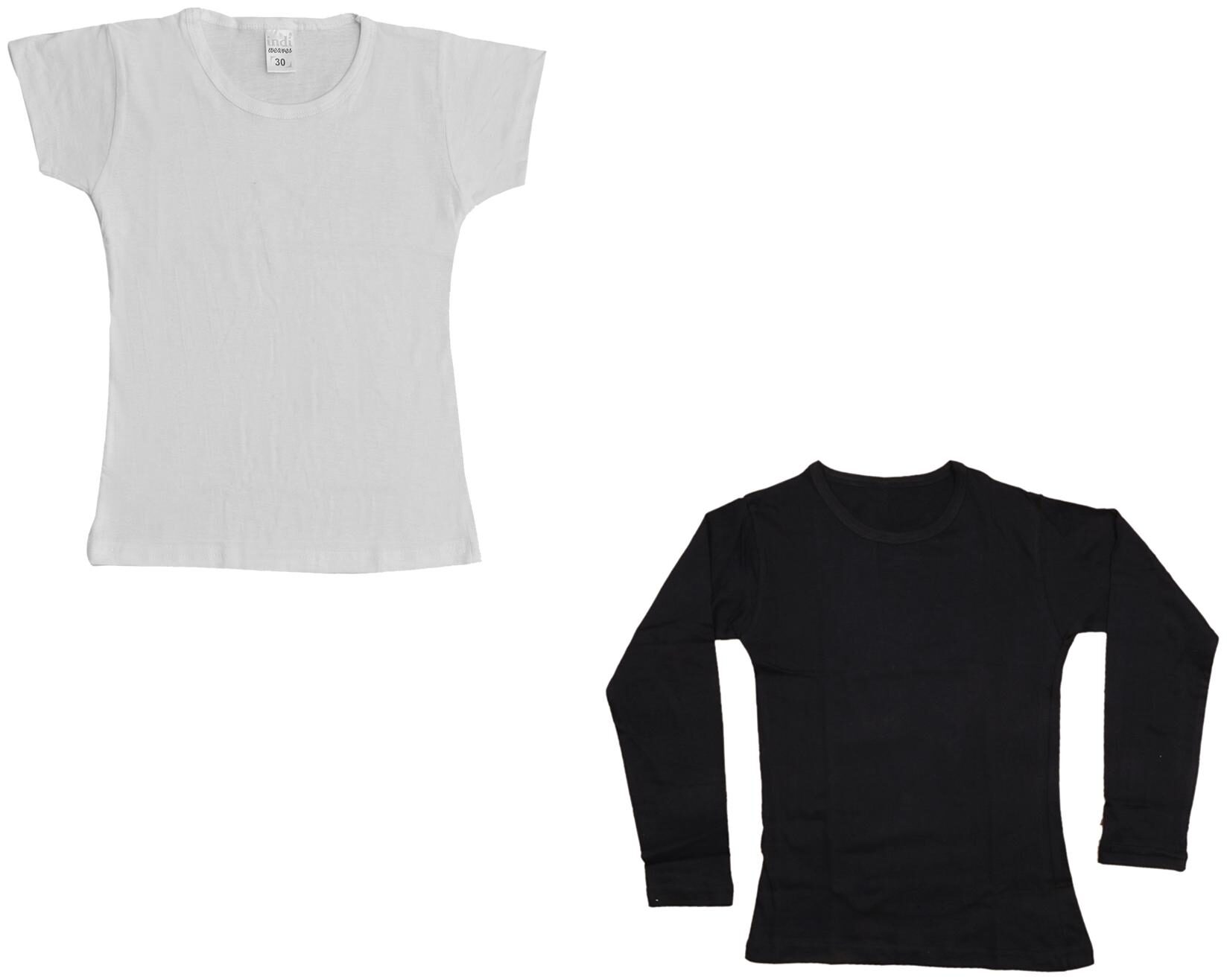 

Indiweaves Girl Cotton Solid T shirt - Multi