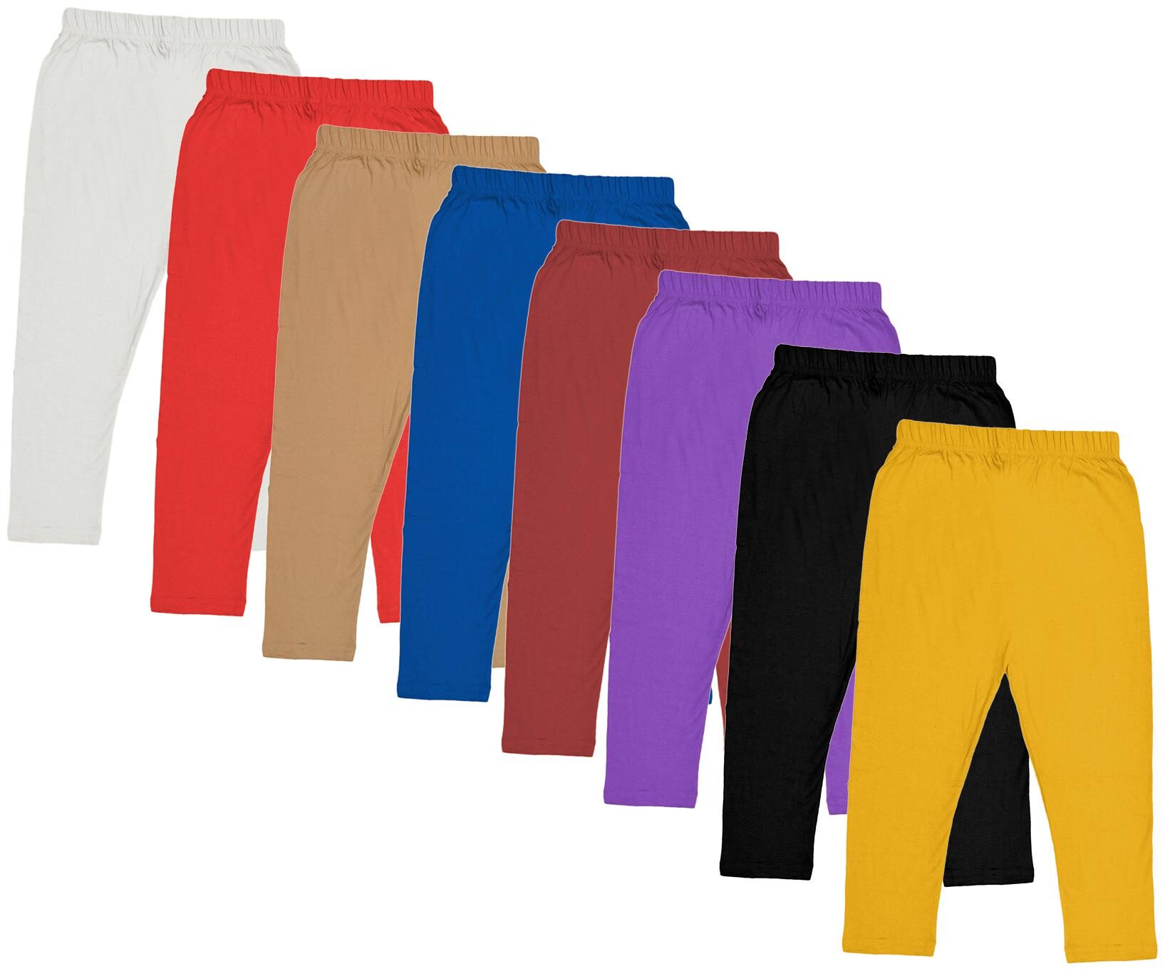 

Indiweaves Girl Cotton Solid Capri - Multi