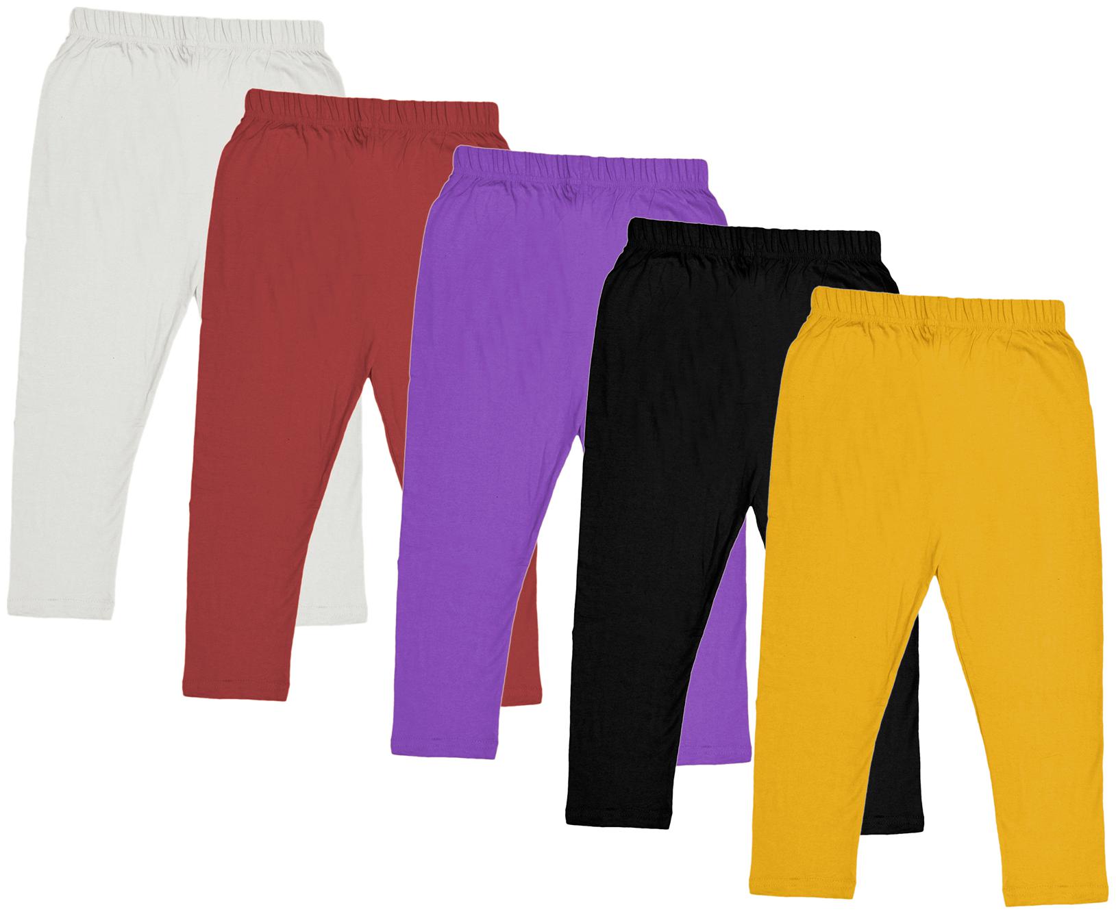 

Indiweaves Girl Cotton Solid Capri - Multi