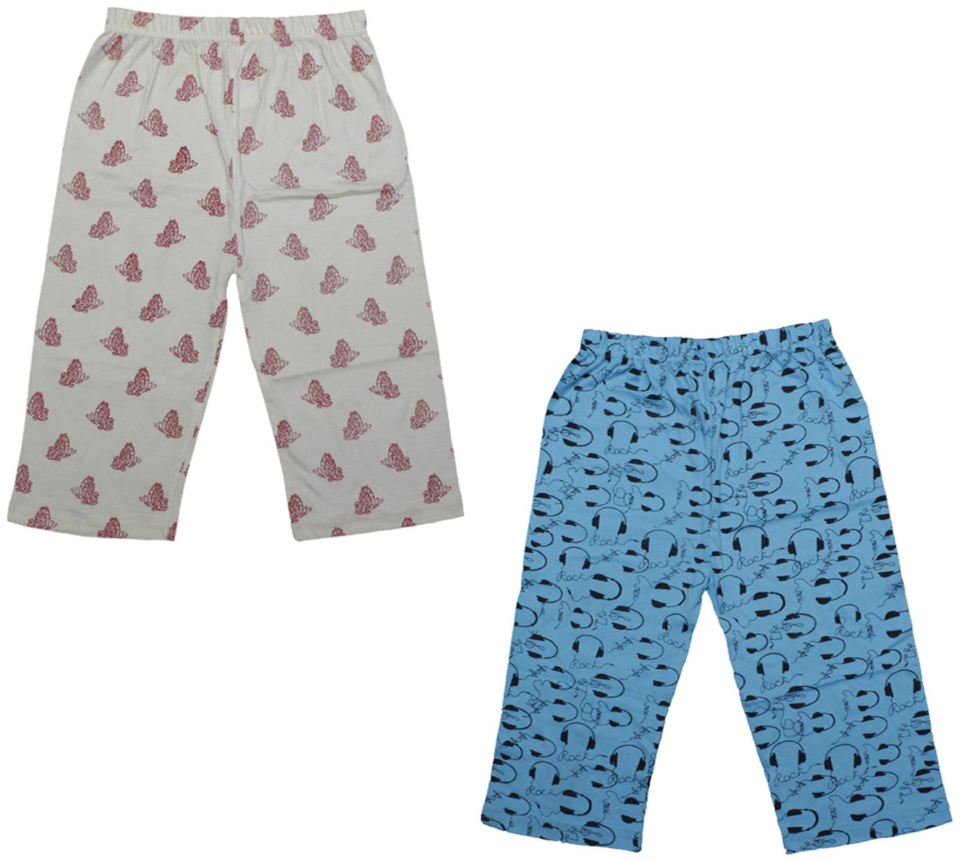 

Indiweaves Girl Cotton Printed Capri - Multi