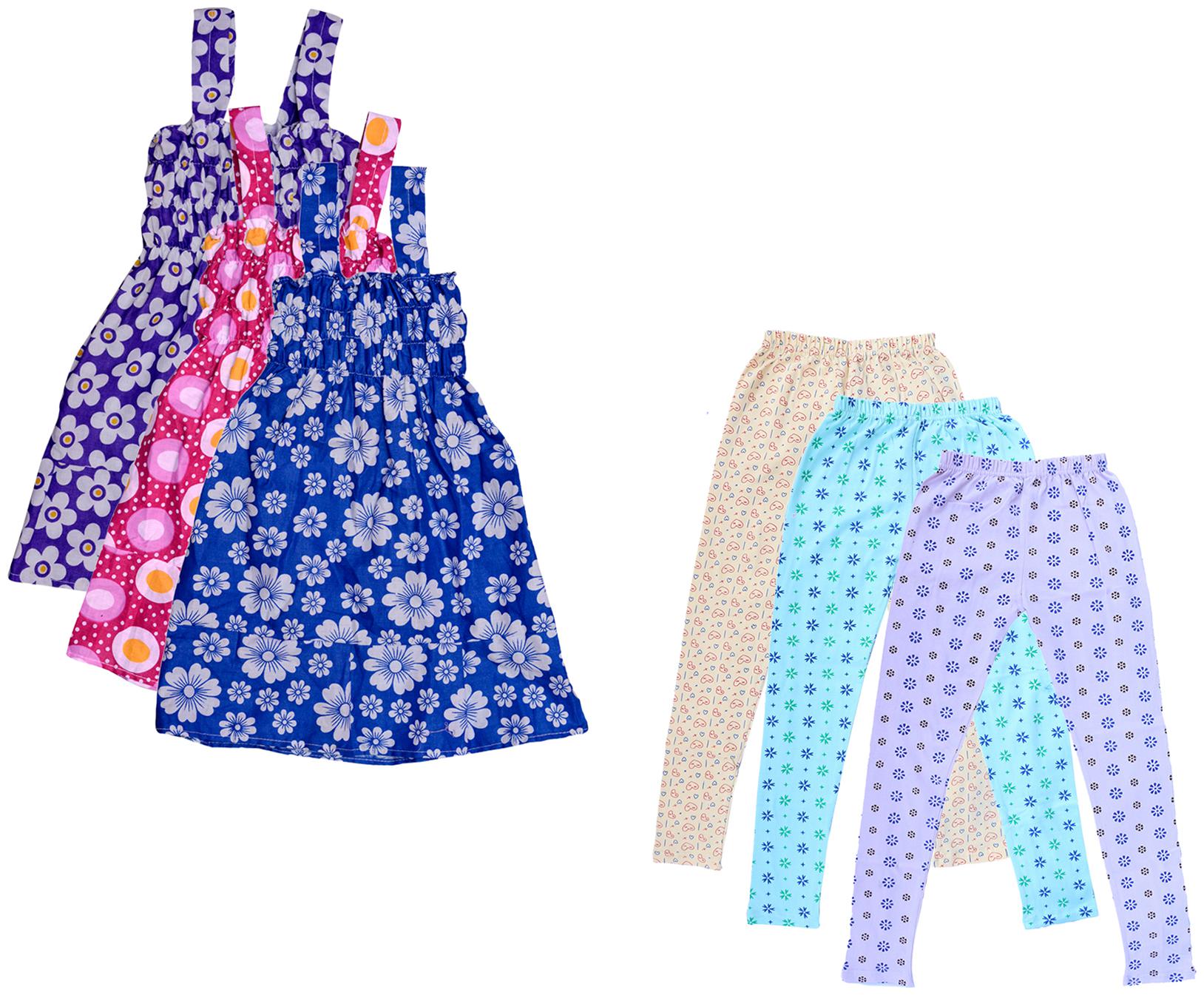 

Indiweaves Girl Cotton Top Bottom Set - Multi