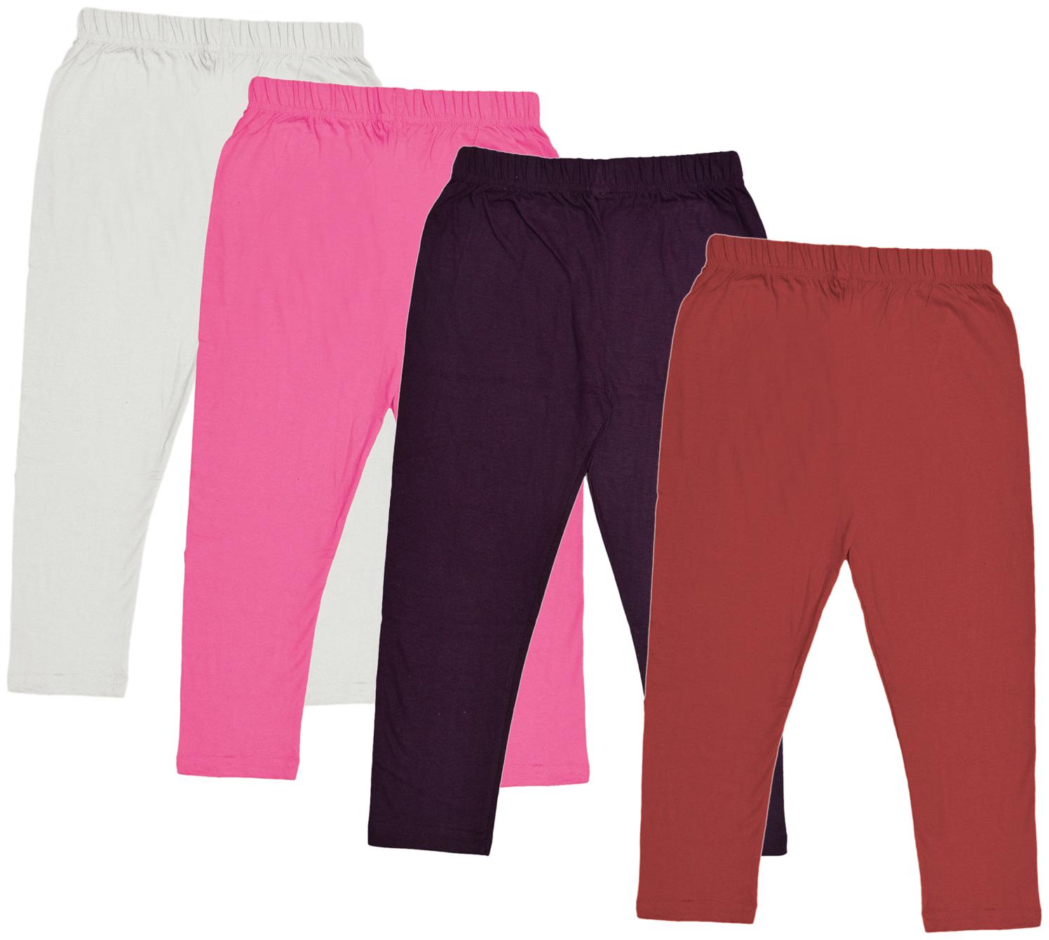 

Indiweaves Girl Cotton Solid Capri - Multi