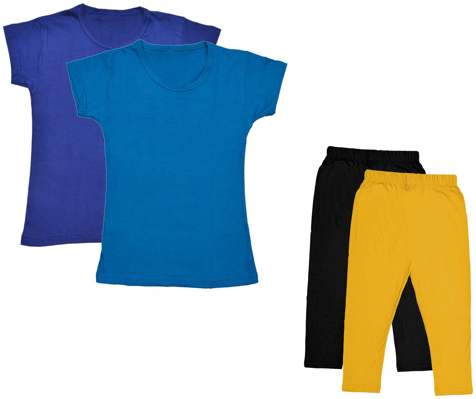 

Indiweaves Girl Cotton Top Bottom Set - Multi