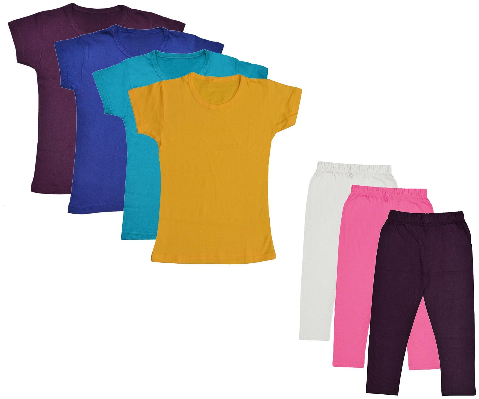

Indiweaves Girl Cotton Top Bottom Set - Multi