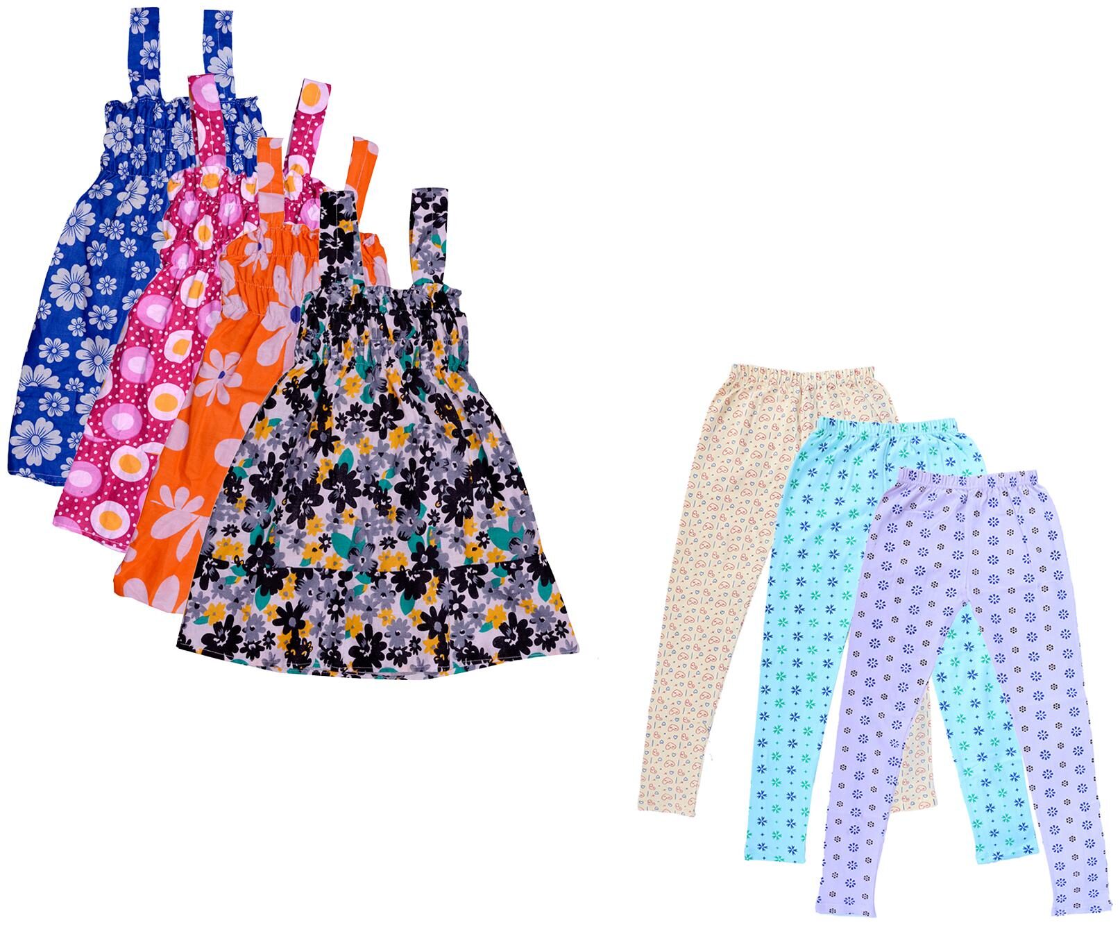 

Indiweaves Girl Cotton Top Bottom Set - Multi