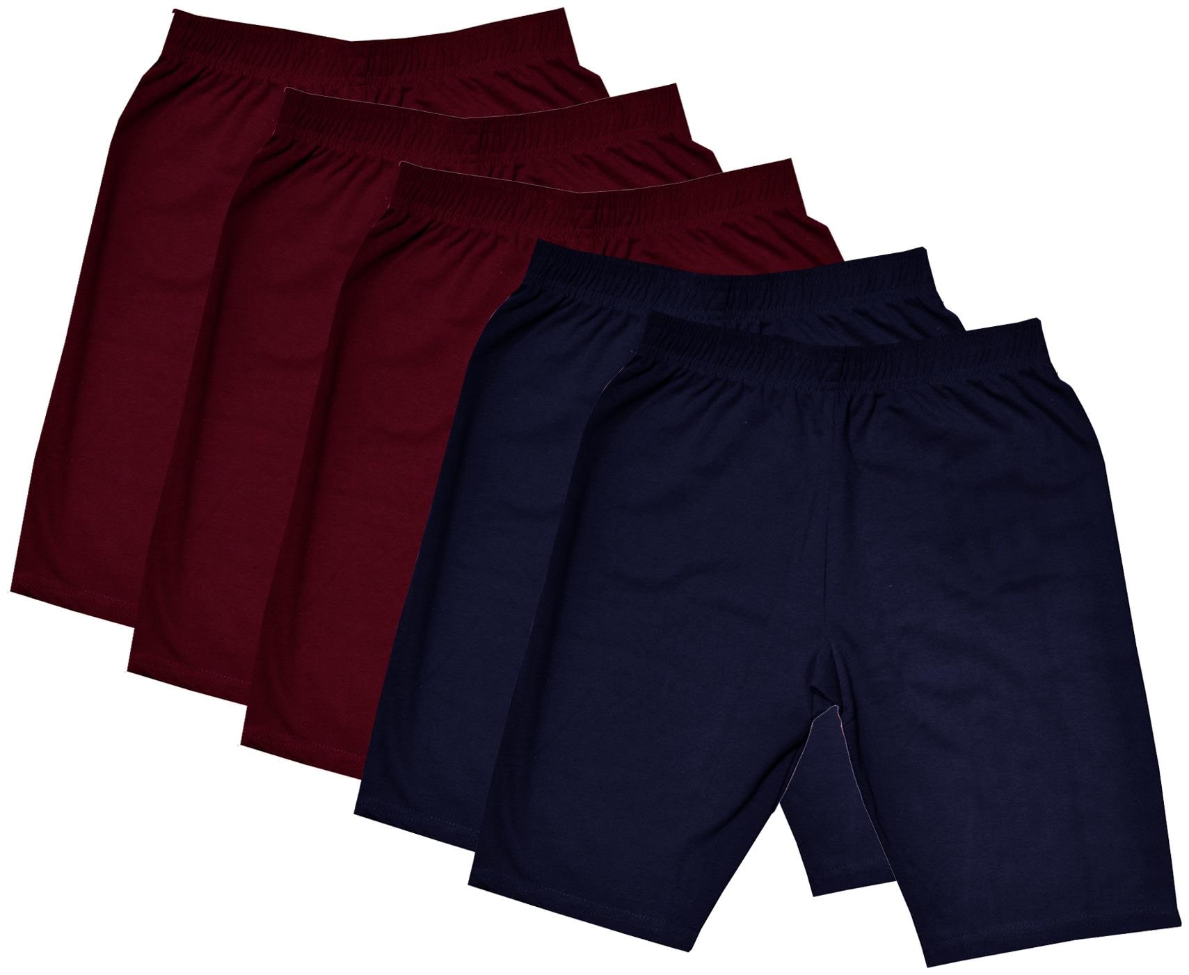 

Indiweaves Girl Cotton Solid Regular shorts - Blue Maroon