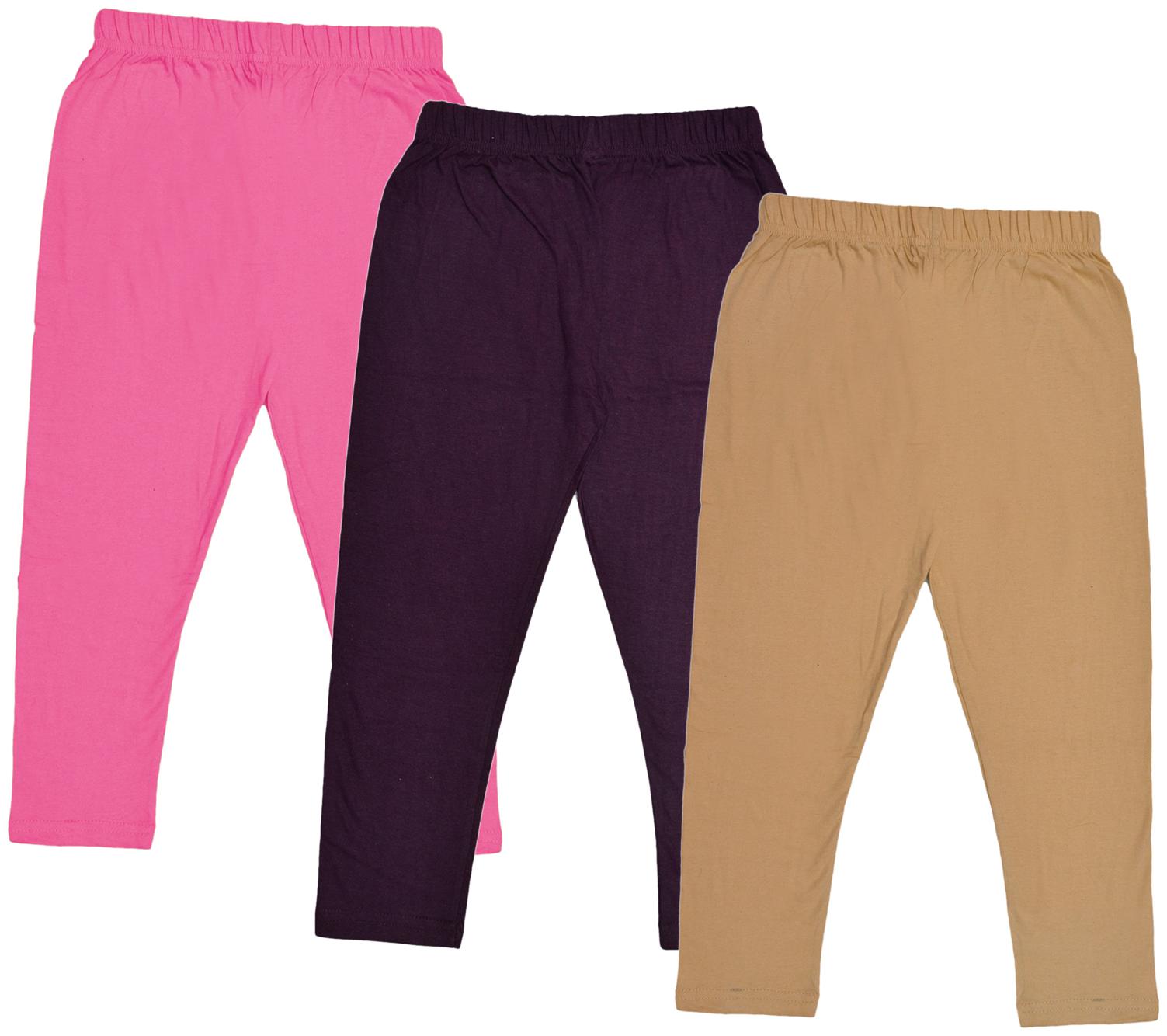 

Indiweaves Girl Cotton Solid Capri - Multi