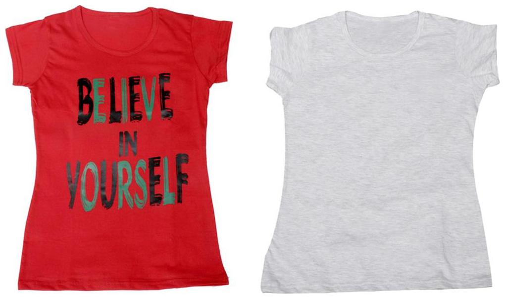 

Indiweaves Girl Cotton Solid T shirt - Multi