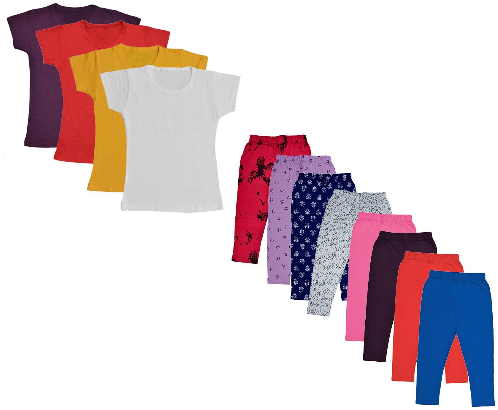 

Indiweaves Girl Cotton Top Bottom Set - Multi