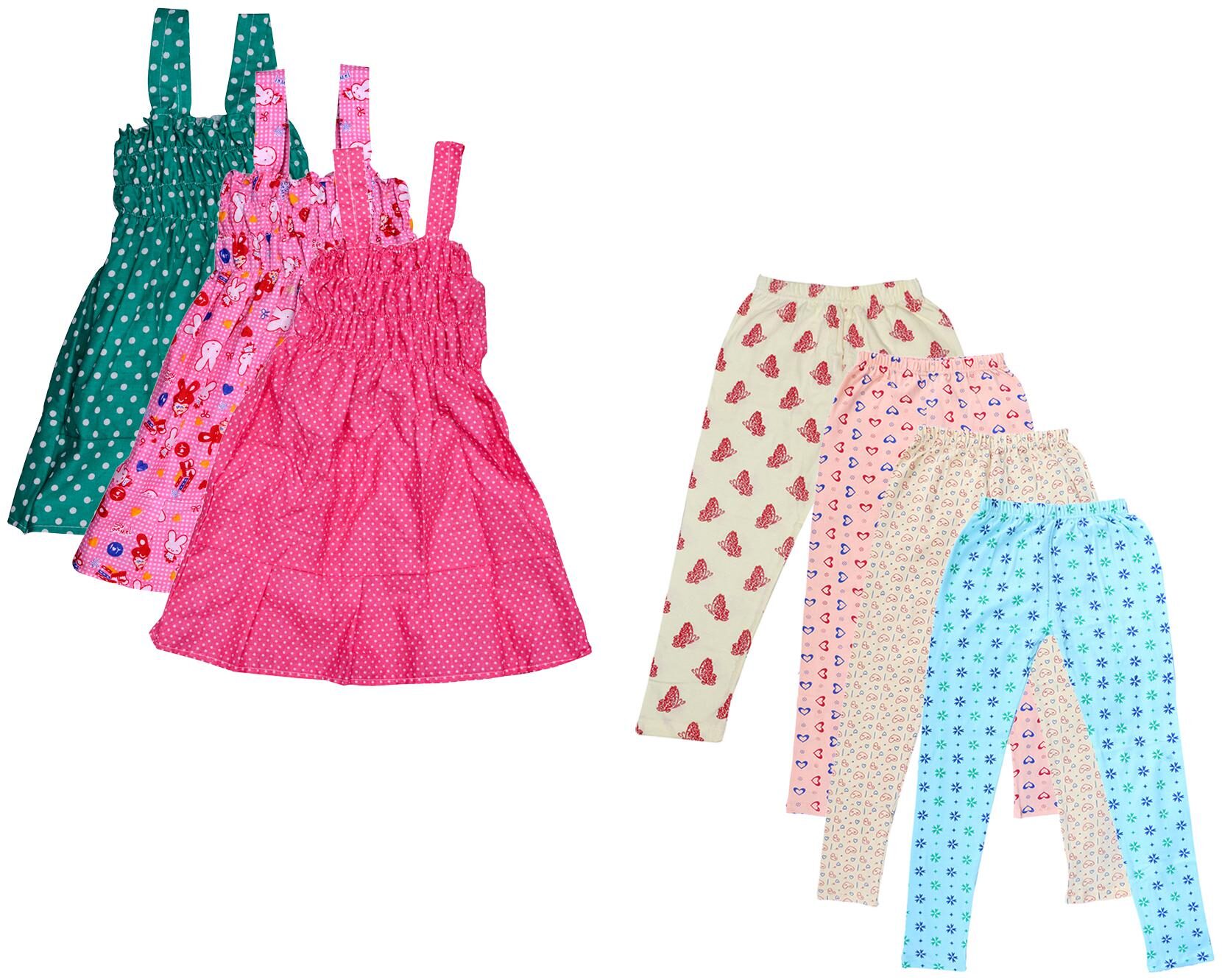 

Indiweaves Girl Cotton Top Bottom Set - Multi