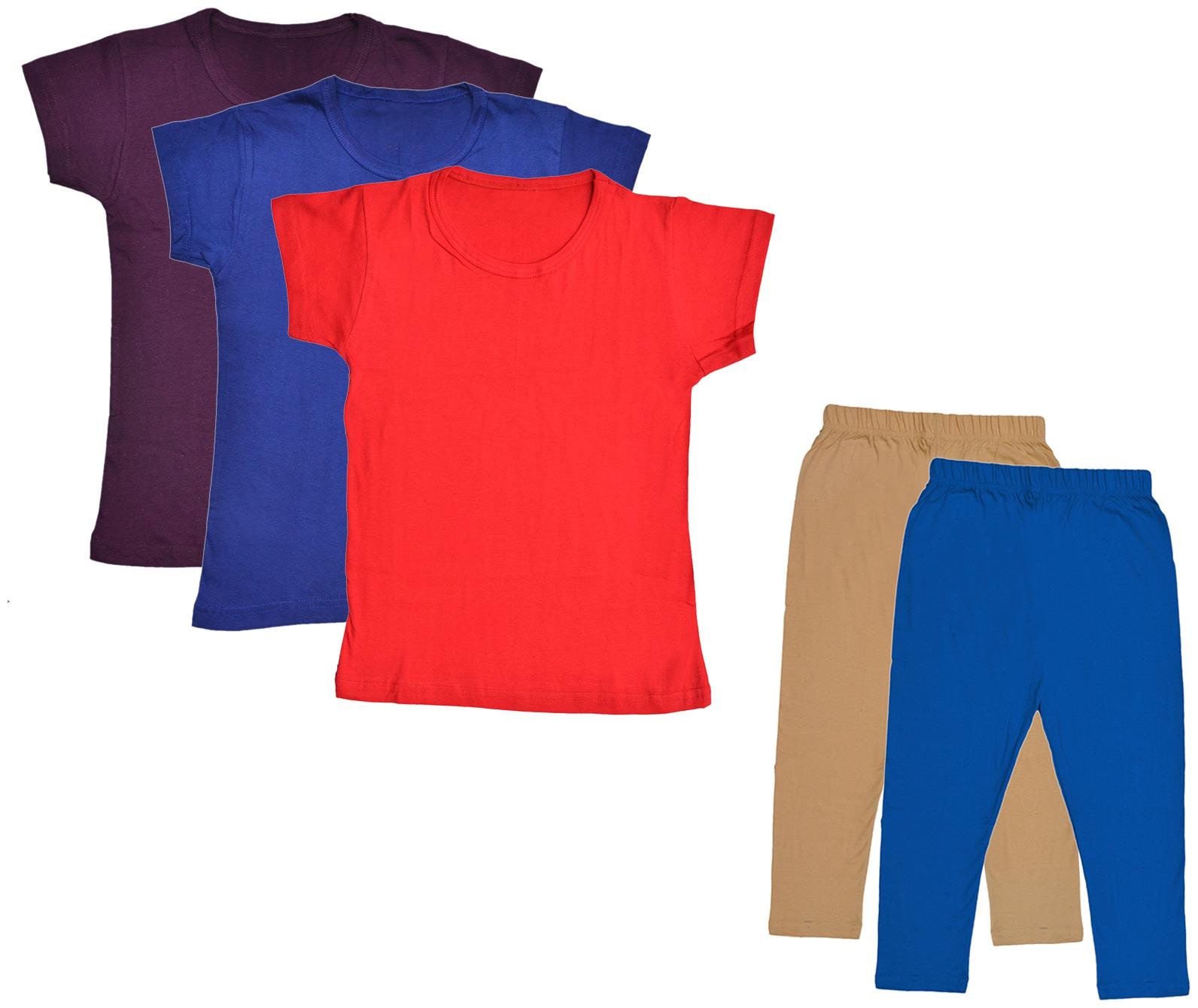 

Indiweaves Girl Cotton Top Bottom Set - Multi