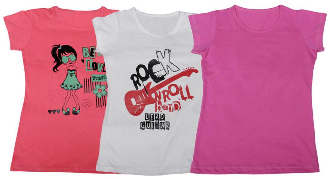 

Indiweaves Girl Cotton Solid T shirt - Multi
