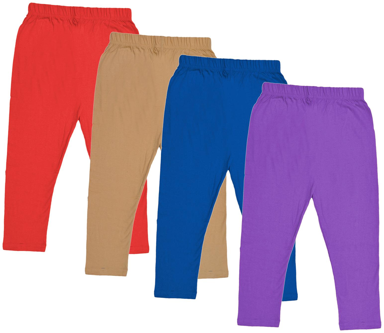 

Indiweaves Girl Cotton Solid Capri - Multi