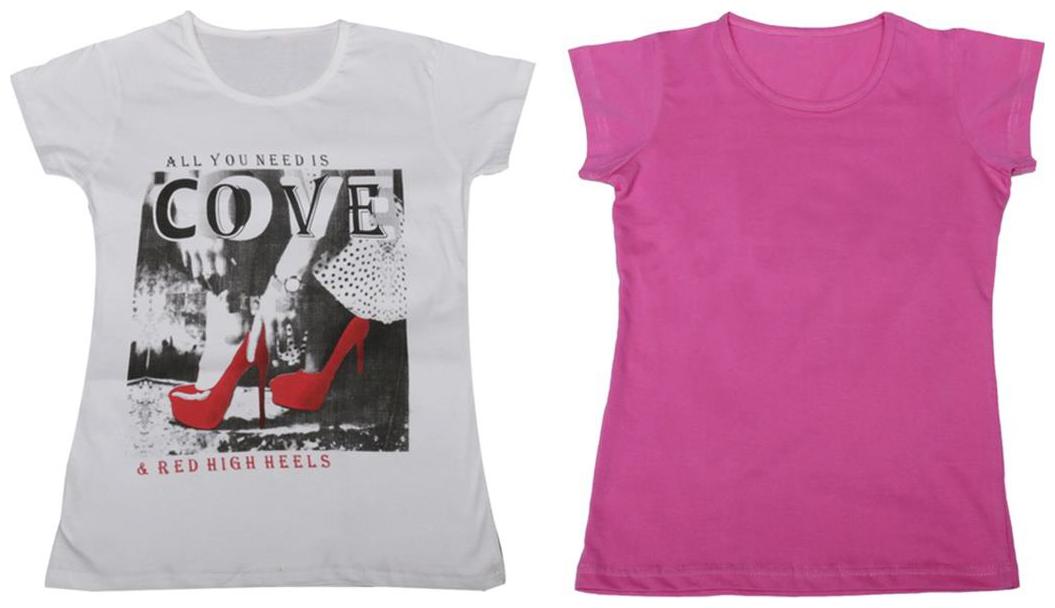

Indiweaves Girl Cotton Solid T shirt - Multi