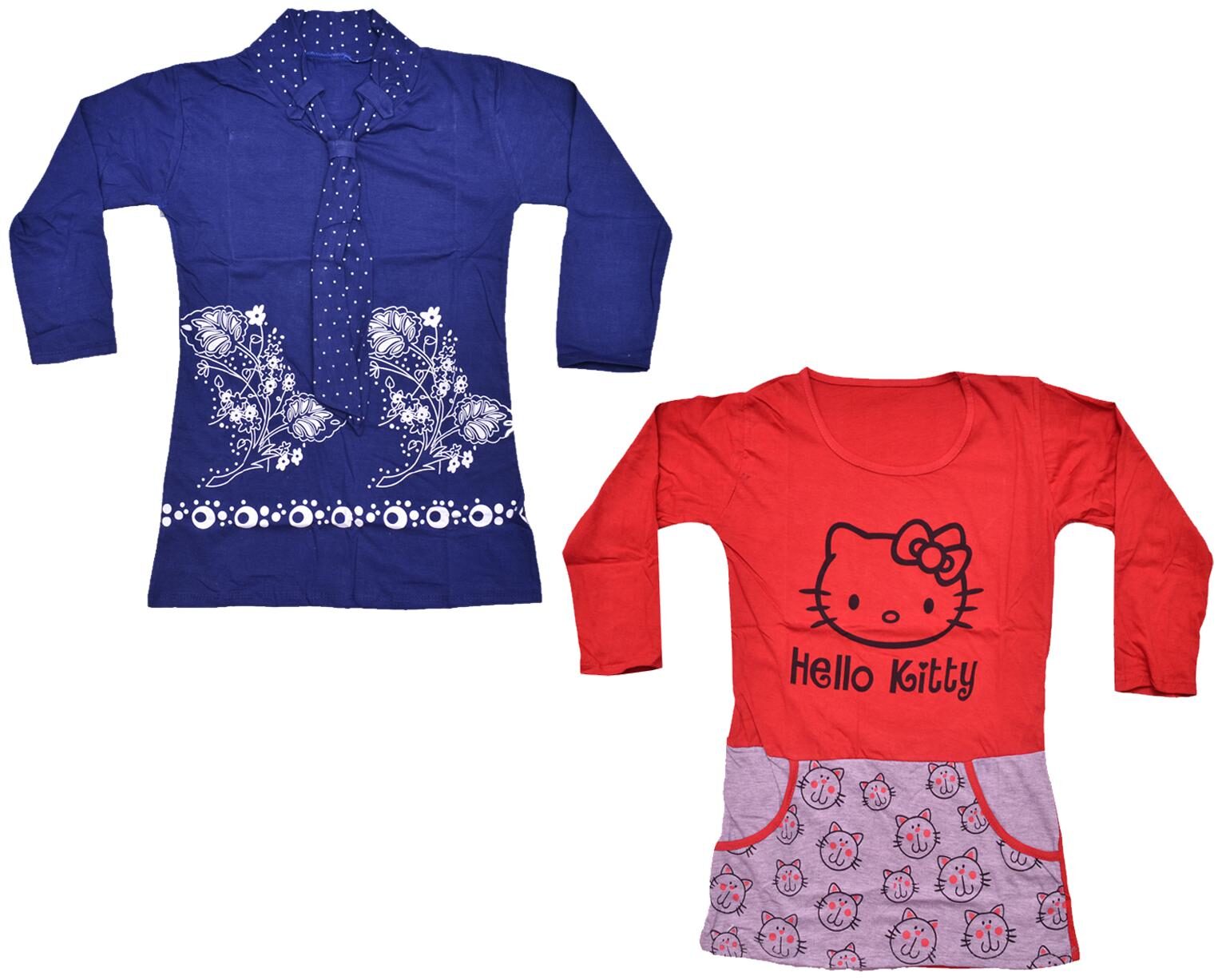 

Indiweaves Girl Cotton Printed Top - Multi