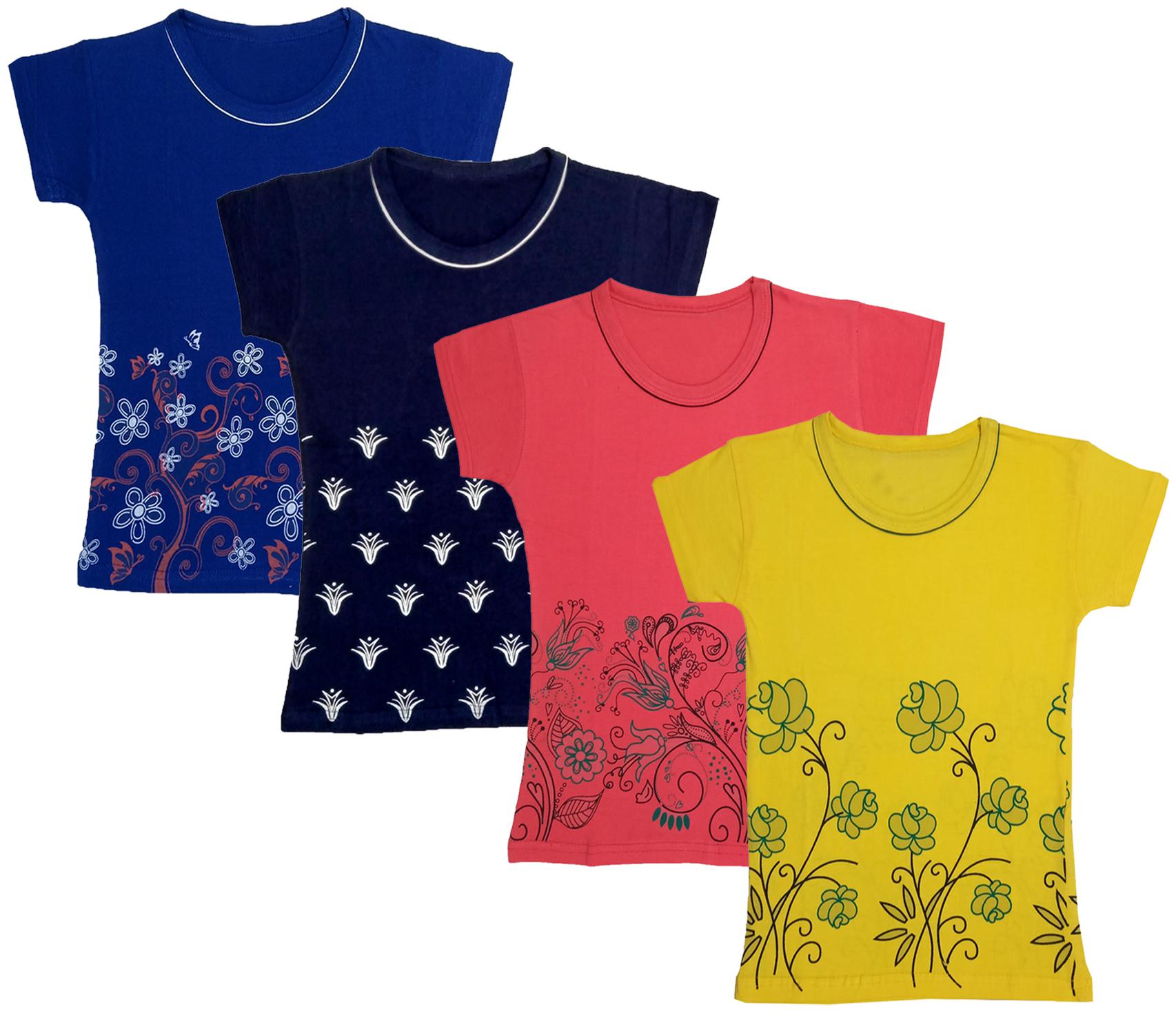 

Indiweaves Girl Cotton Printed T shirt - Multi