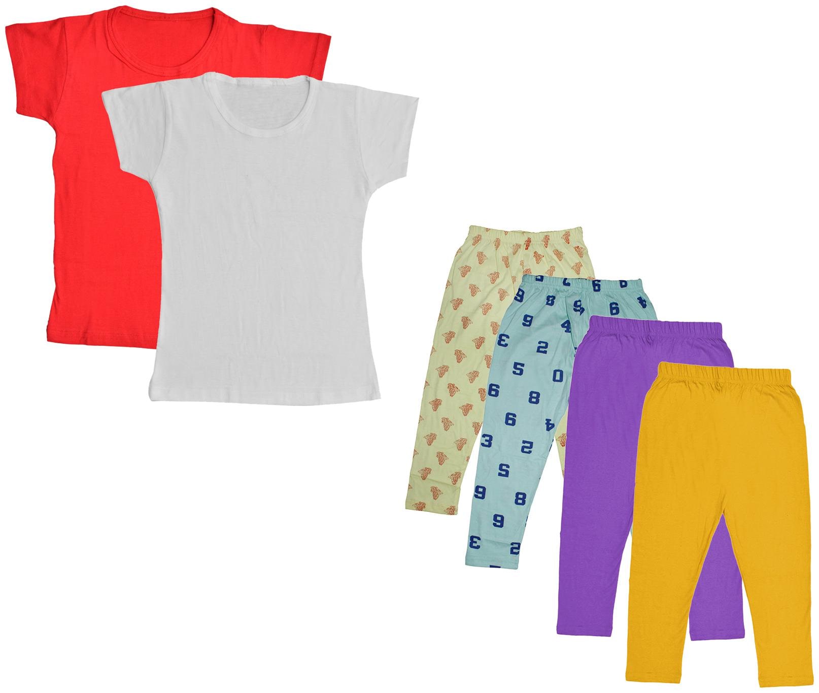 

Indiweaves Girl Cotton Top Bottom Set - Multi