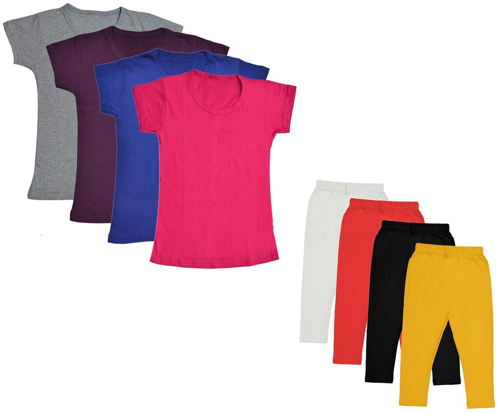 

Indiweaves Girl Cotton Top Bottom Set - Multi