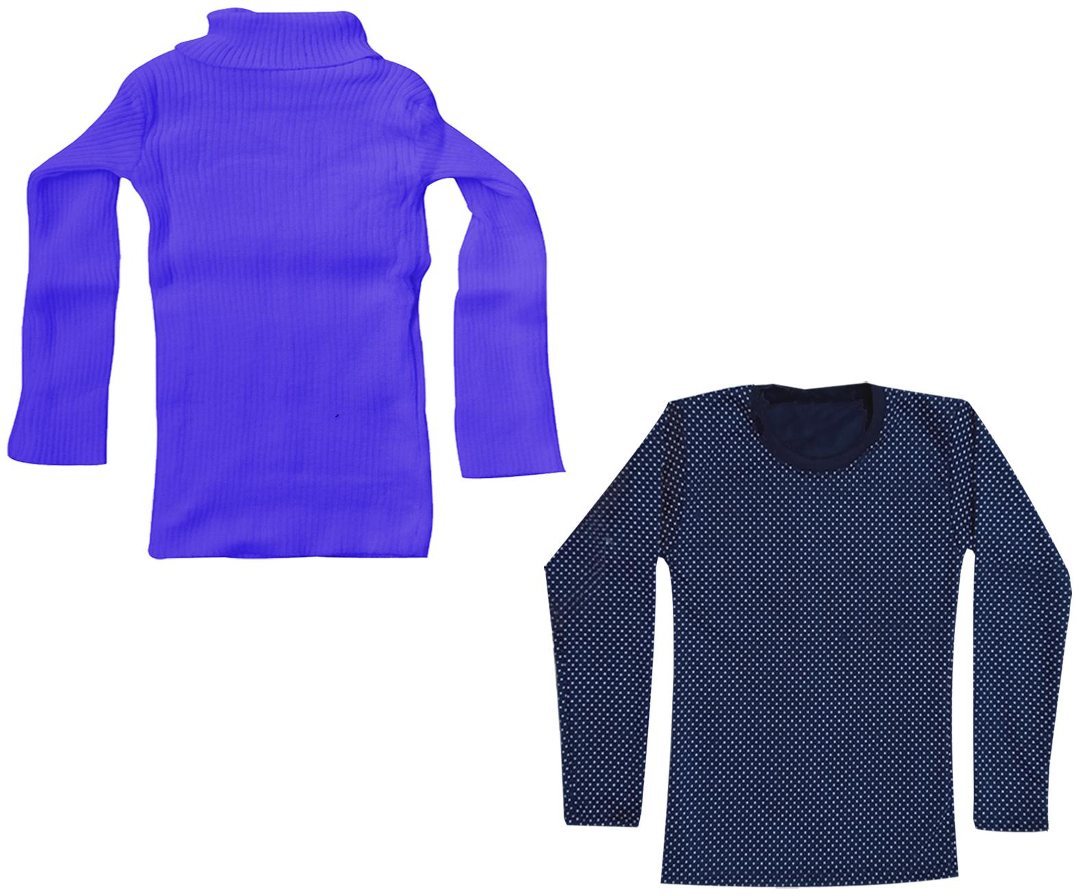

Indiweaves Girl Wool Printed T shirt - Blue