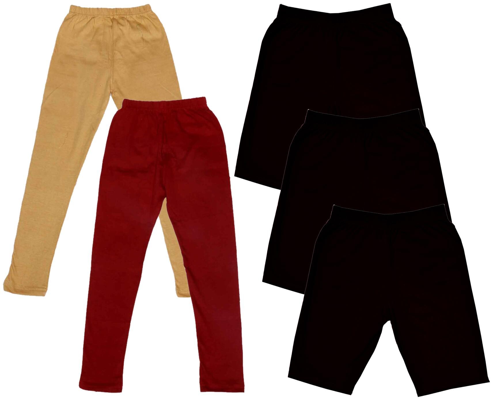 

Indiweaves Girl Cotton Solid Regular shorts - Multi