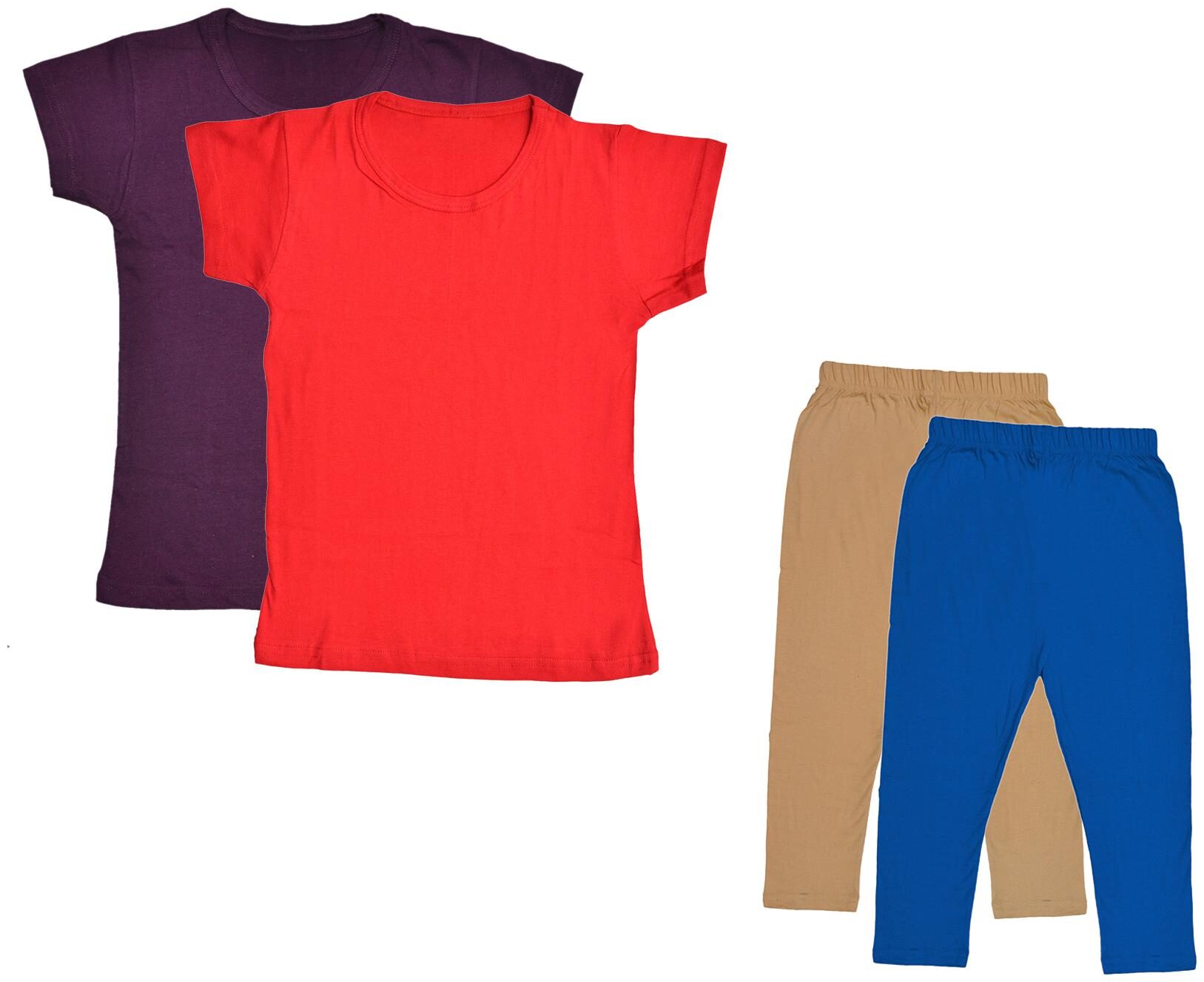 

Indiweaves Girl Cotton Top Bottom Set - Multi