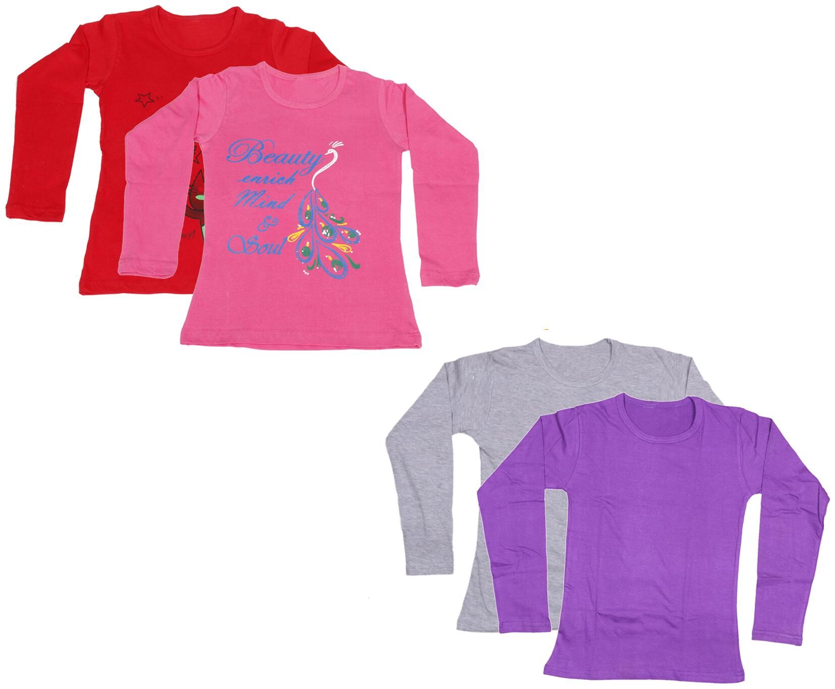 

Indiweaves Girl Cotton Printed T shirt - Multi