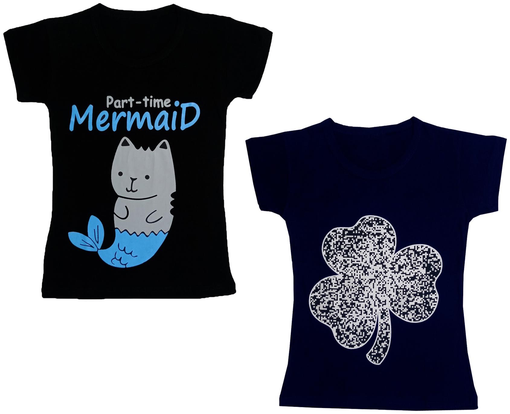 

Indiweaves Girl Cotton Printed T shirt - Multi