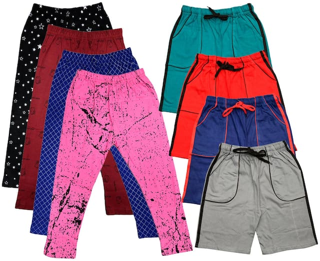 Indiweaves Girl Cotton Printed Capri - Multi