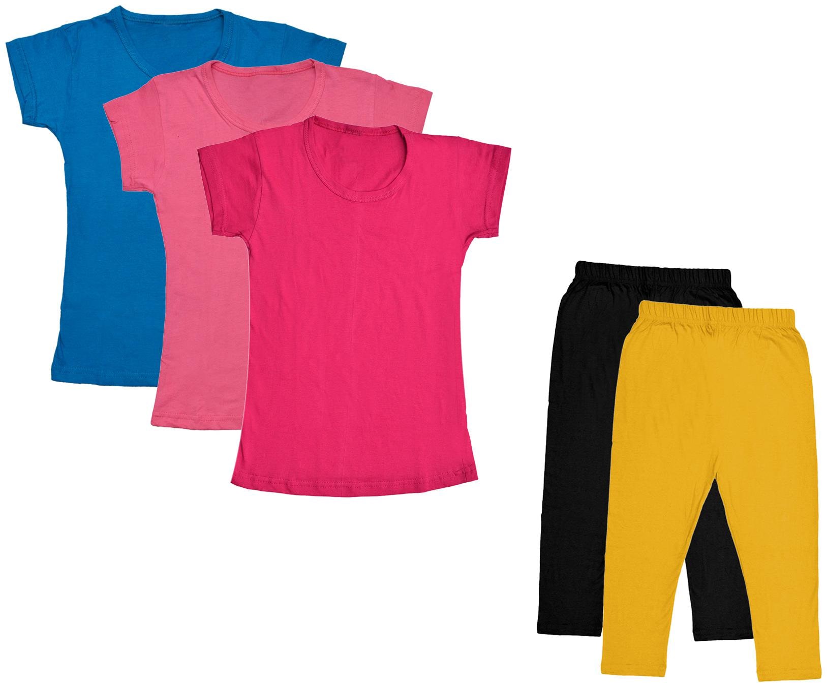 

Indiweaves Girl Cotton Top Bottom Set - Multi