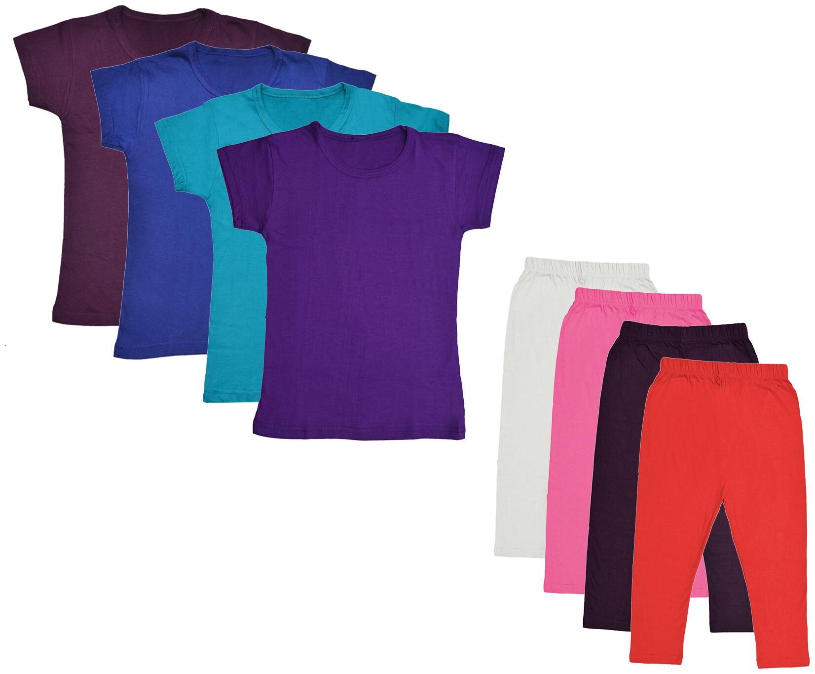 

Indiweaves Girl Cotton Top Bottom Set - Multi