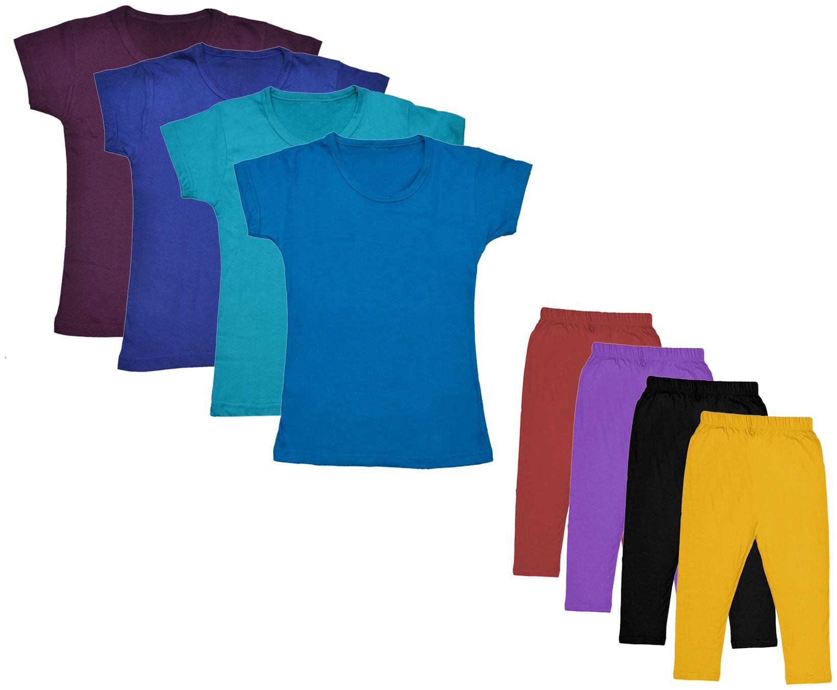 

Indiweaves Girl Cotton Top Bottom Set - Multi