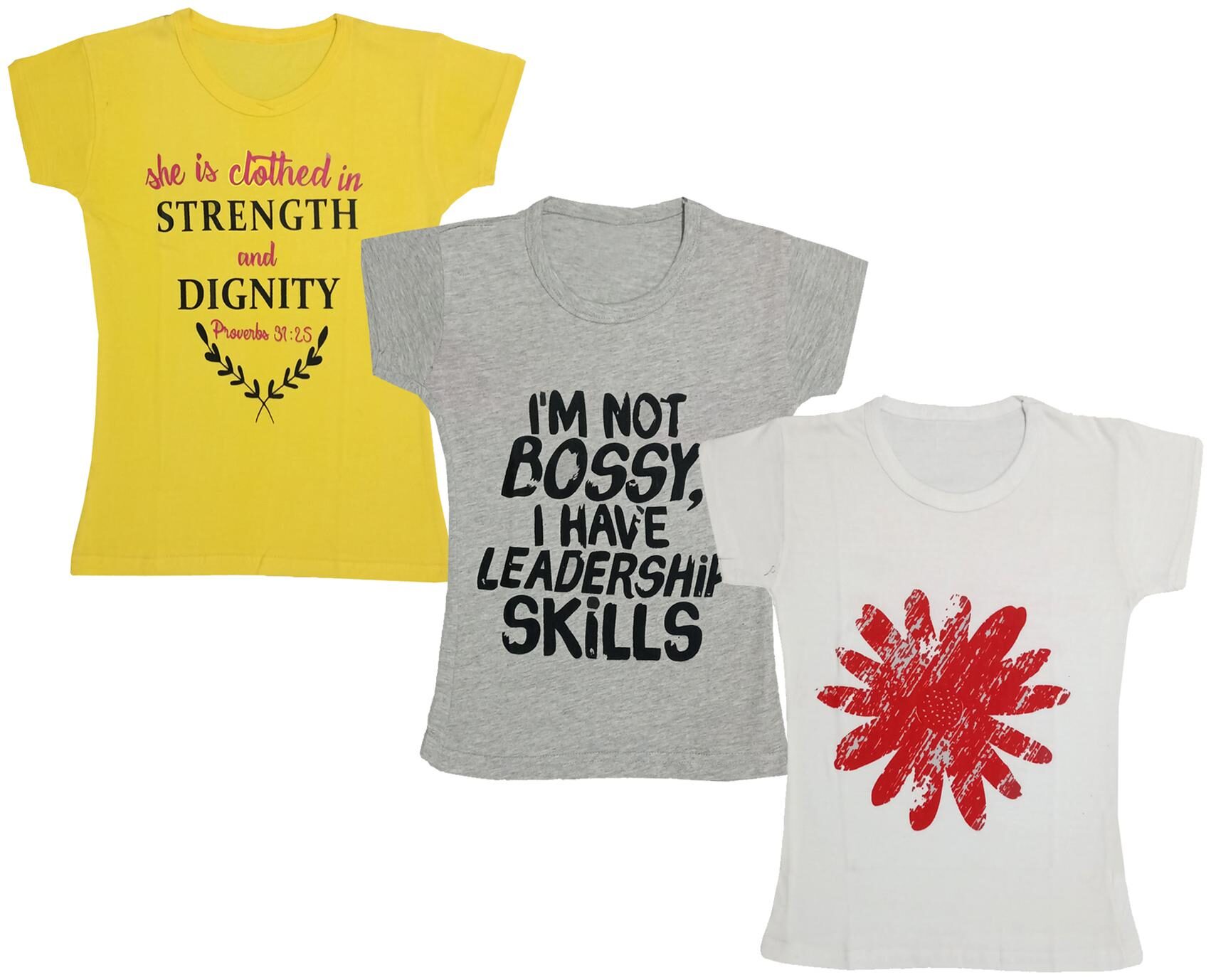 

Indiweaves Girl Cotton Printed T shirt - Multi