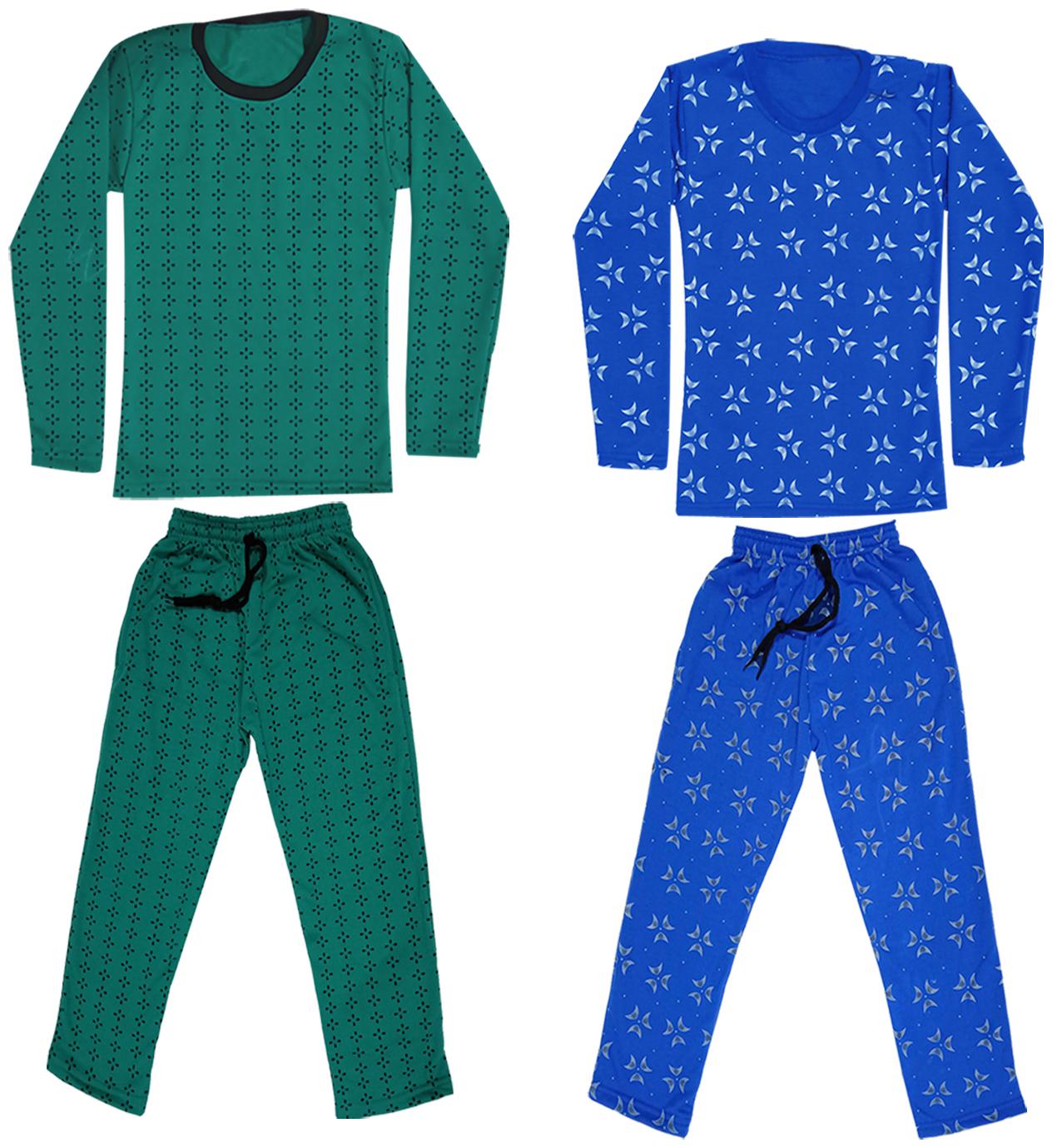 

Indiweaves Girl Wool Top Bottom Set - Blue Green
