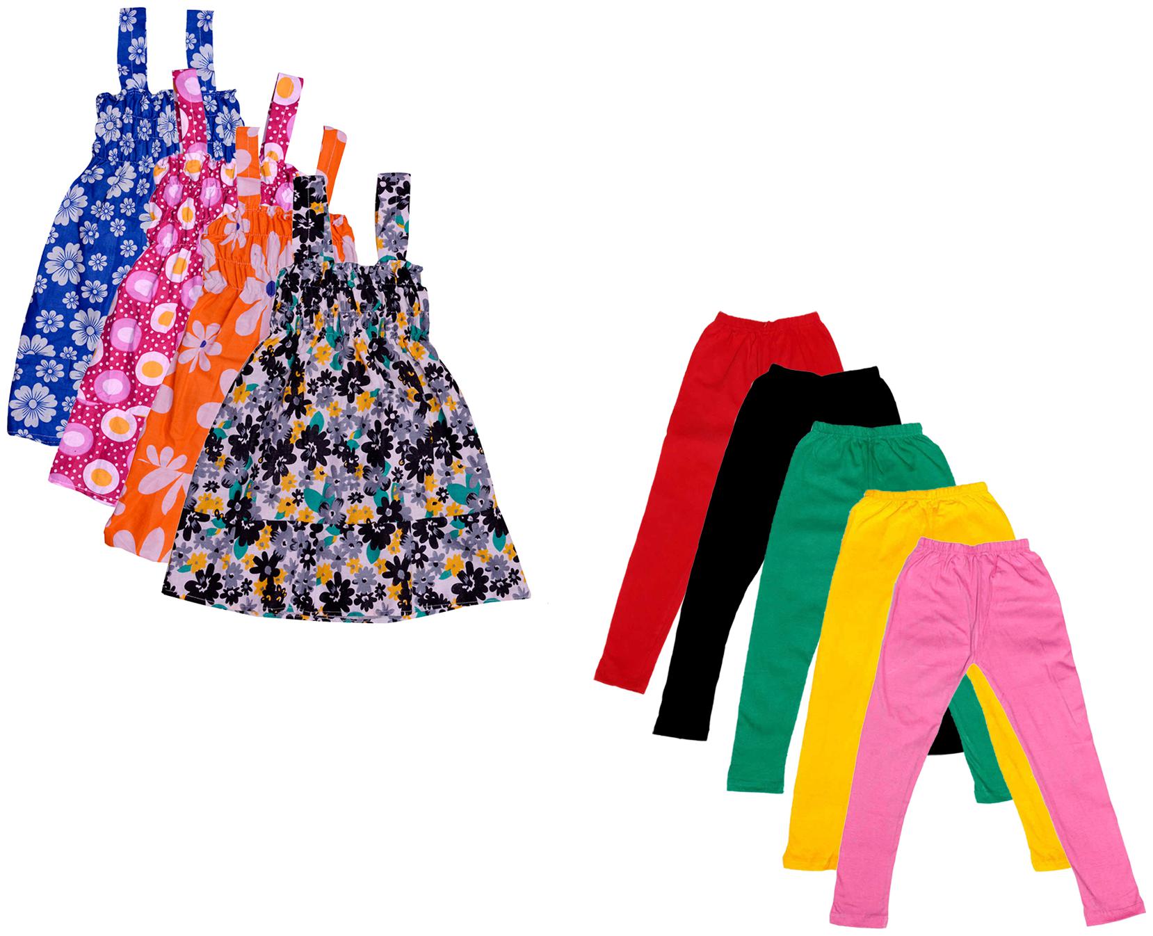 

Indiweaves Girl Cotton Top Bottom Set - Multi