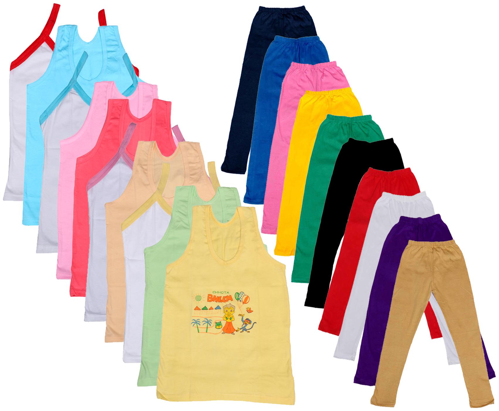 

Indiweaves Girl Cotton Top Bottom Set - Multi