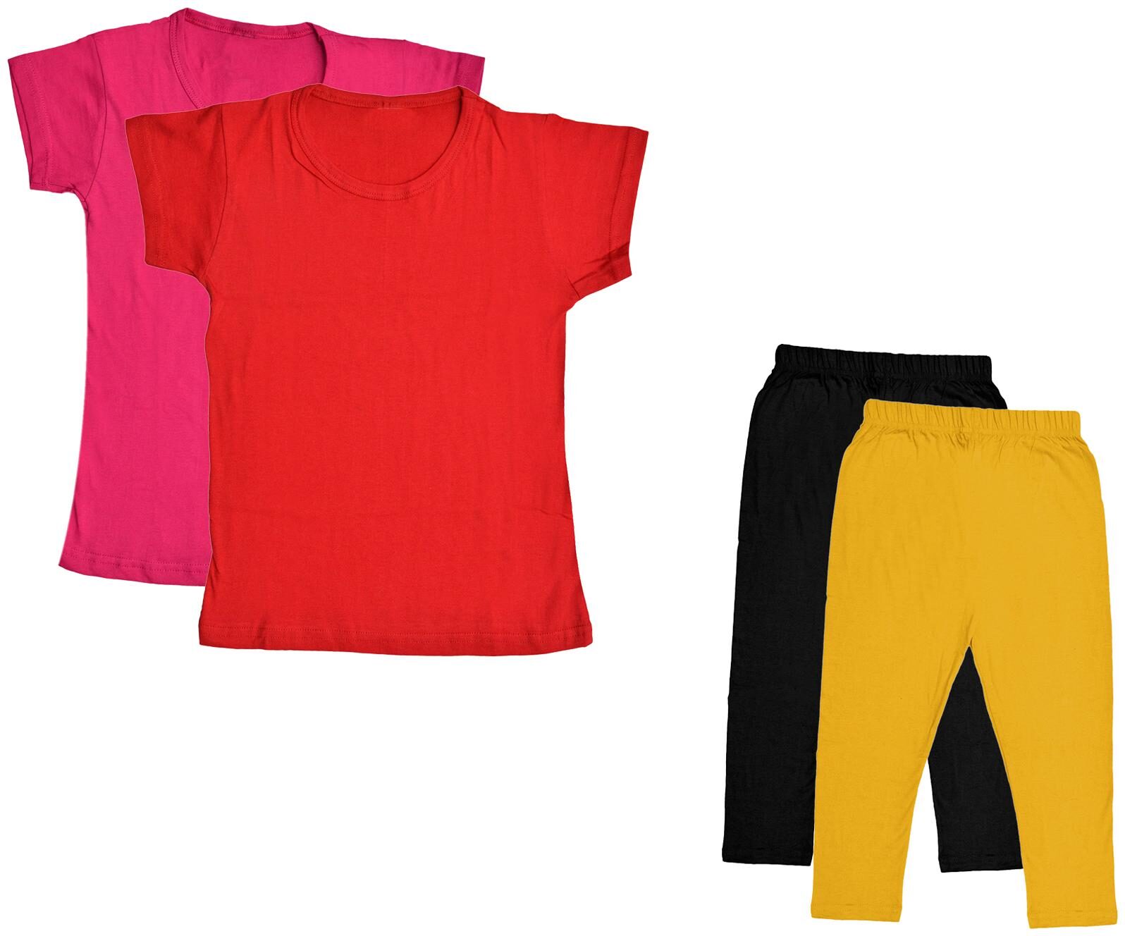

Indiweaves Girl Cotton Top Bottom Set - Multi