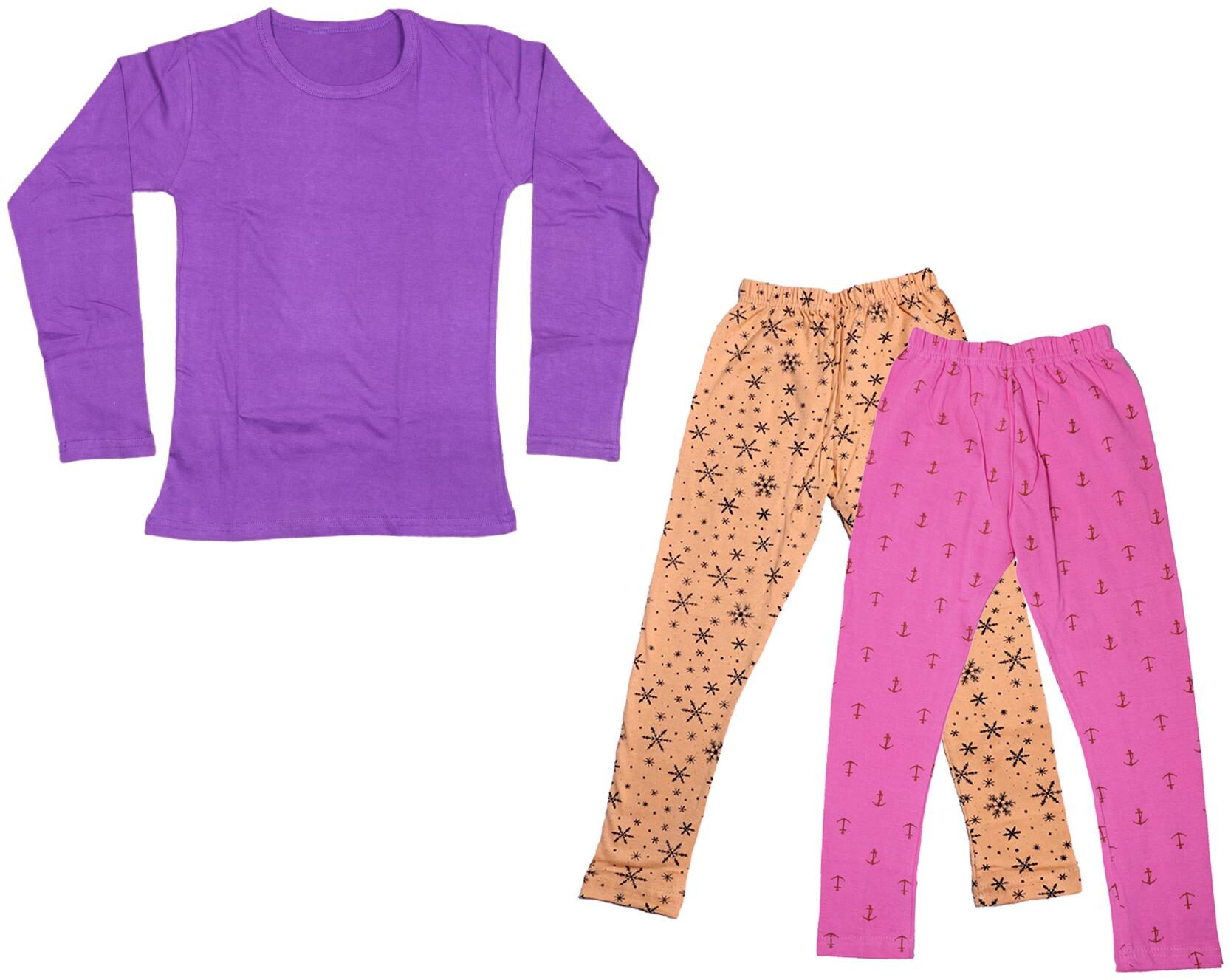 

Indiweaves Girl Cotton Solid T shirt - Multi