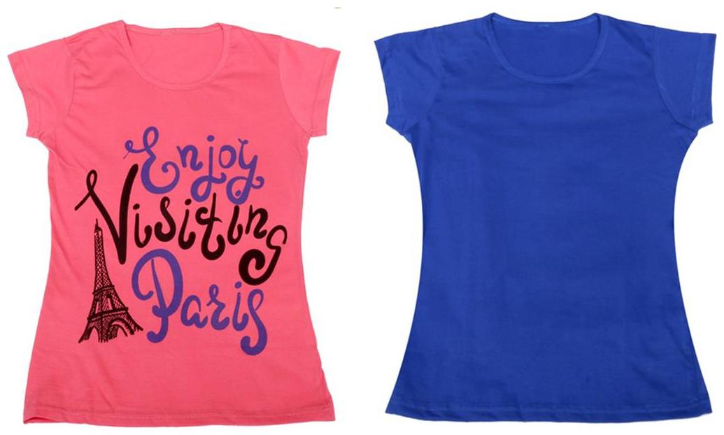 

Indiweaves Girl Cotton Solid T shirt - Multi