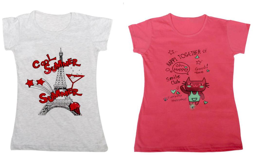 

Indiweaves Girl Cotton Solid T shirt - Multi