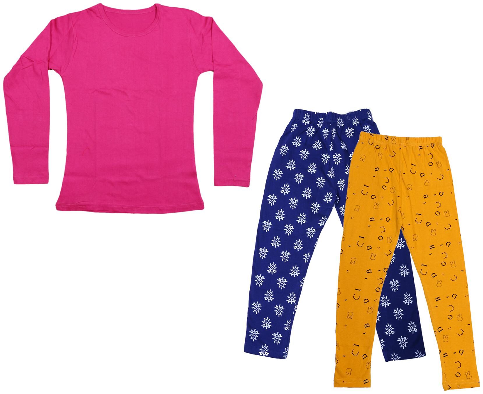 

Indiweaves Girl Cotton Solid T shirt - Multi
