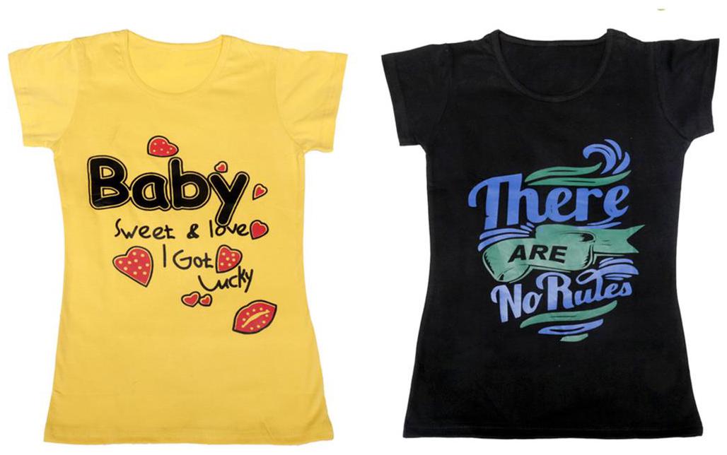

Indiweaves Girl Cotton Solid T shirt - Multi