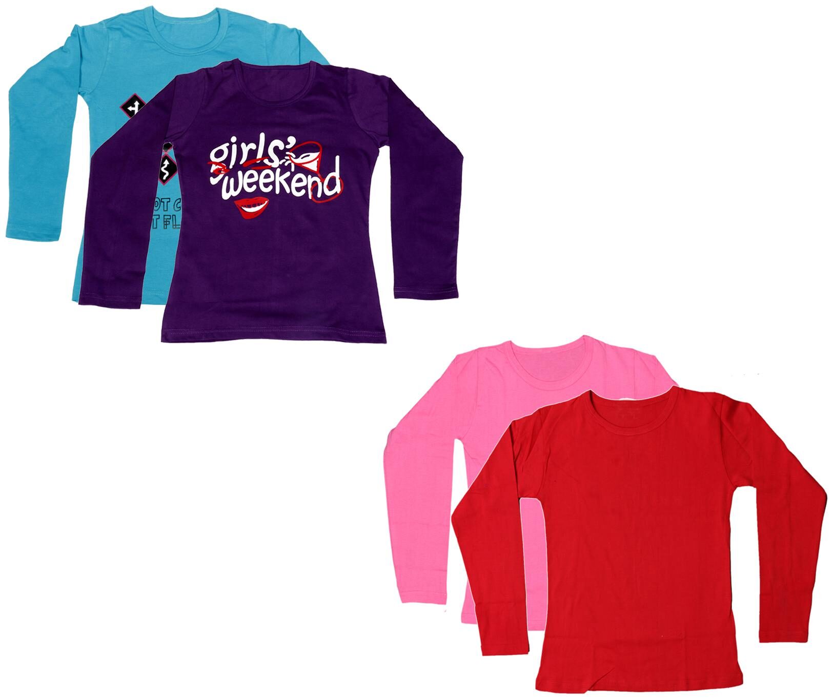 

Indiweaves Girl Cotton Printed T shirt - Multi